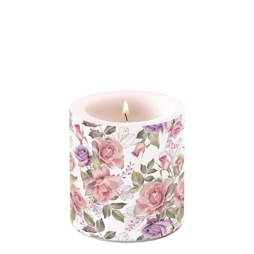 Ambiente Josephine Floral Candle - 9x7cm
