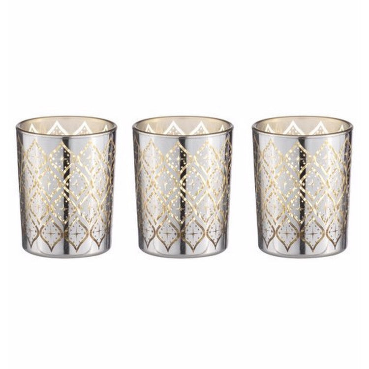 Tempa Estelle Tealight Holder 3 Piece Set - Silver