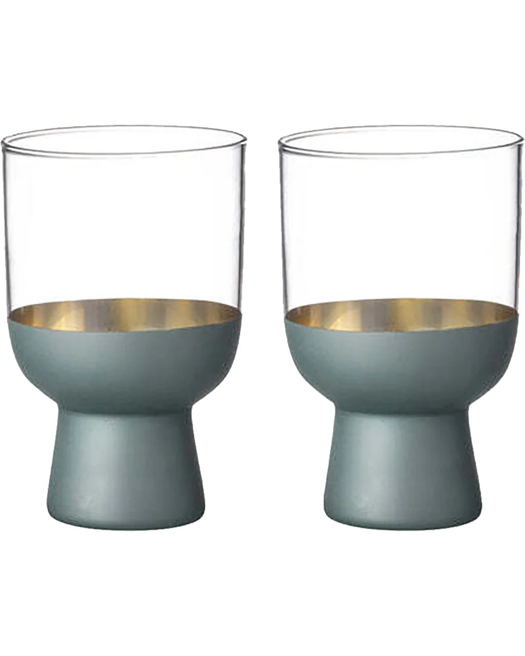 Aria Highball Glass Tumbler Water/Juice Drinking Glassware 2 Piece - Teal - 340ml