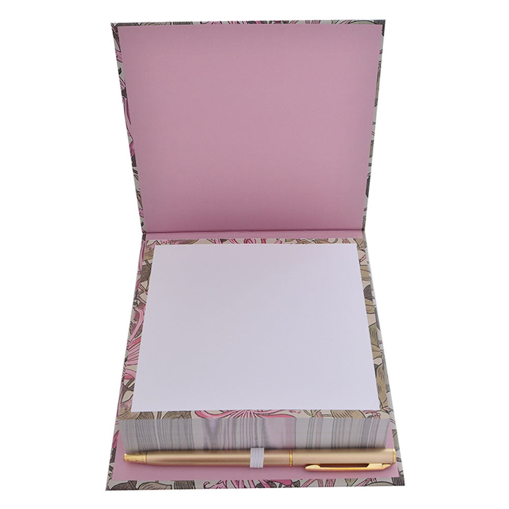 Gibson Gifts Memo Block & Pen - Honey Suckle