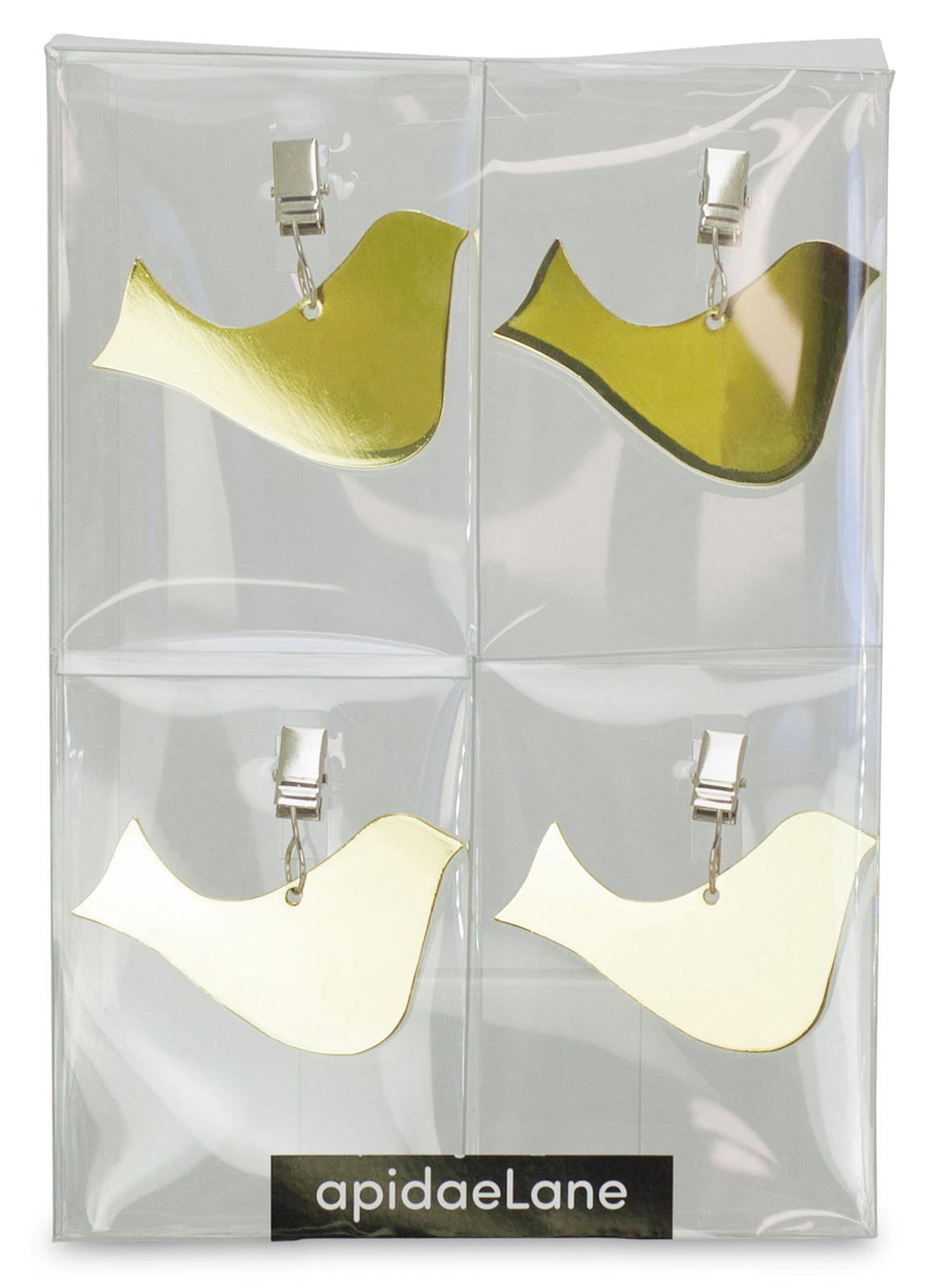 Bird table cloth weight - 4 piece set - matt gold