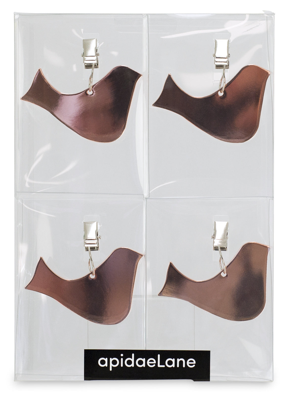 Bird table cloth weight - 4 piece set - Rose Gold - 5x6x.5cm