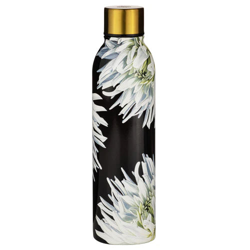 Ashdene Stainless Steel Insulated Drink Bottle - Dark Florals White Dahlia - 500ml