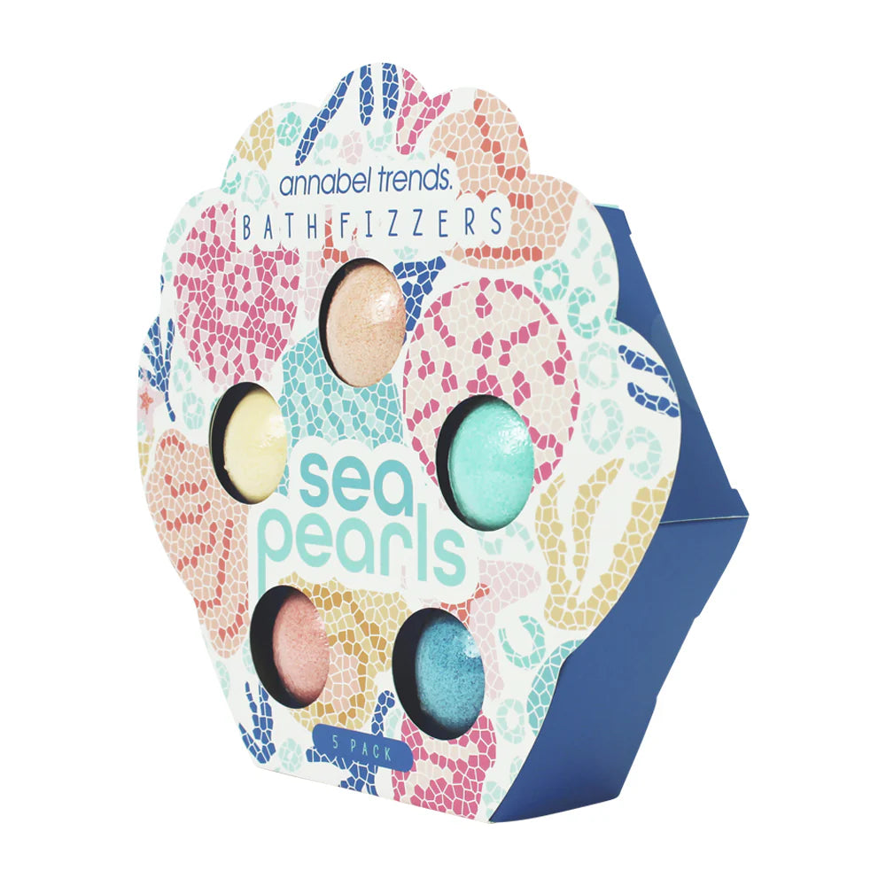 Annabel Trends Bath Fizzers - Shelly Beach Sea Pearls - 5x50g pieces