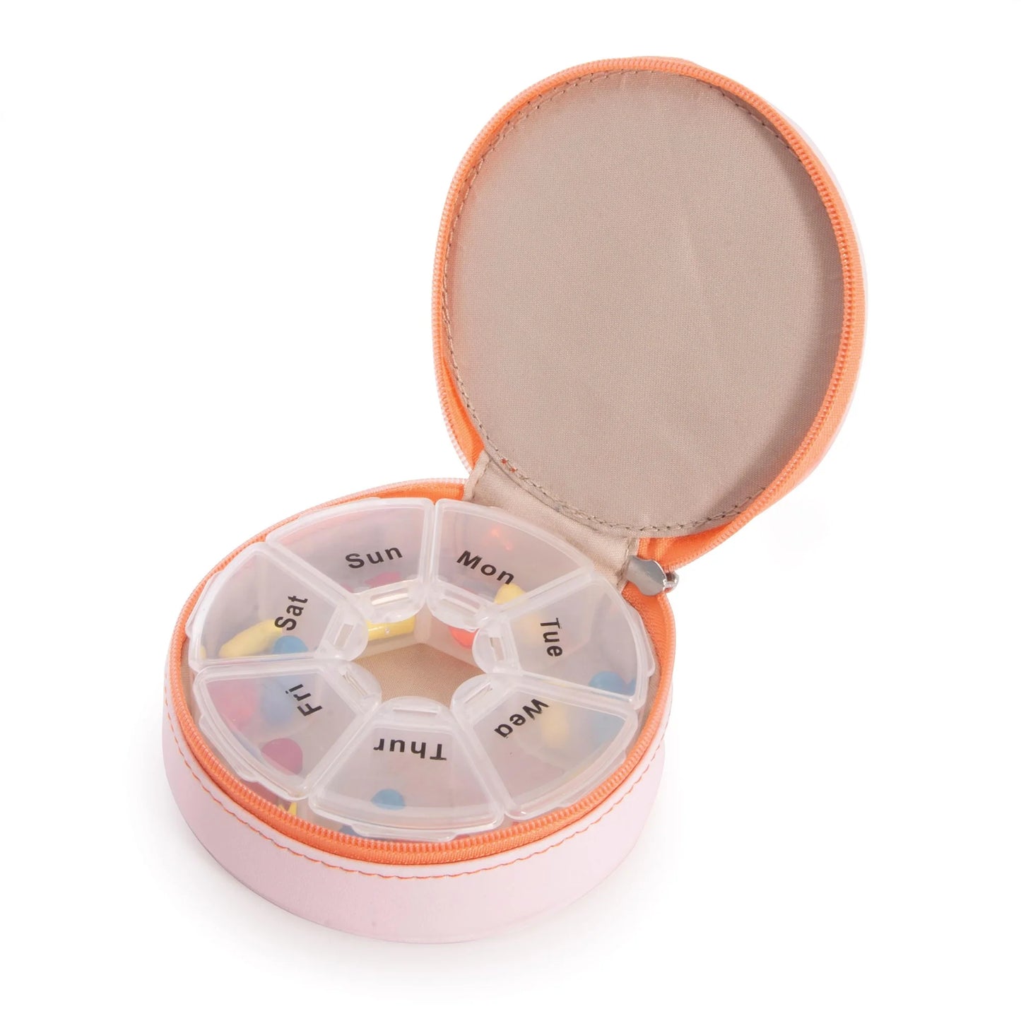 Is Gifts Two Tone Seven Day Pill Case - Peach - 10x3cm
