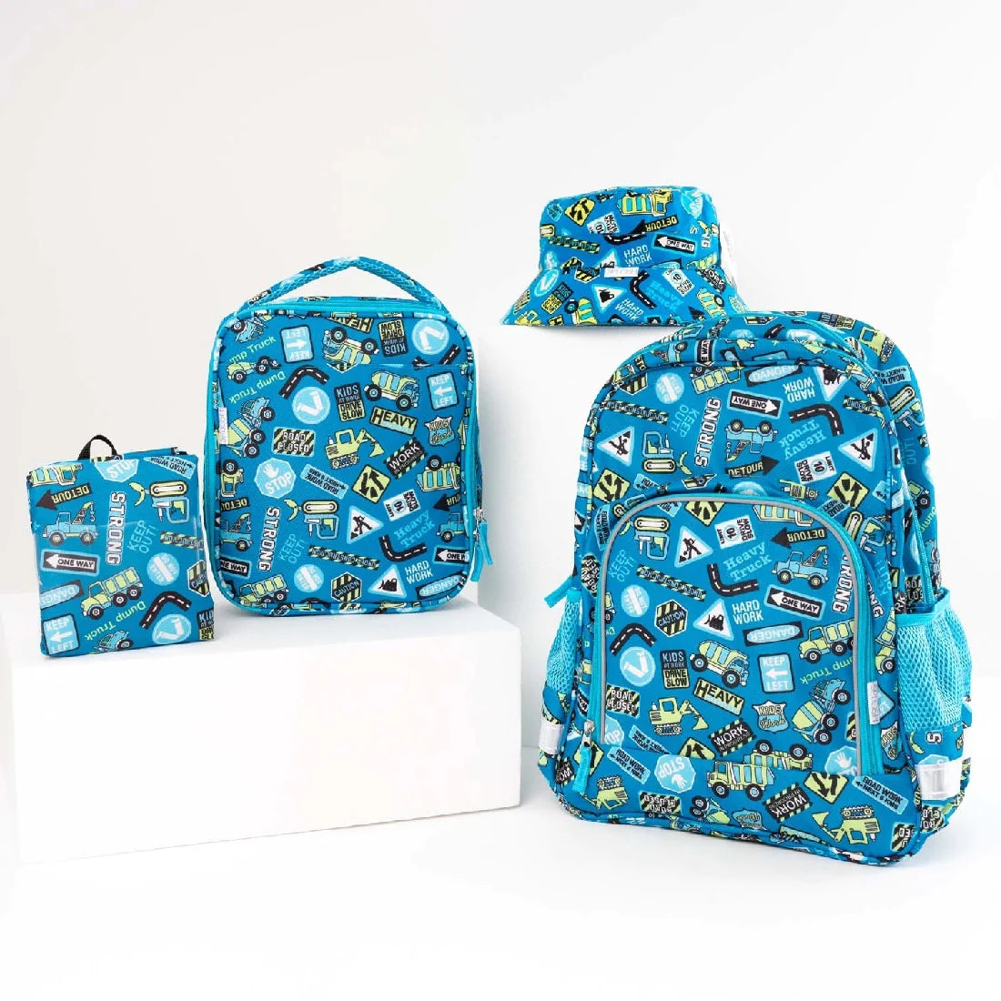 Out and About Construction Lunch Bag - 21x24.5x9cm