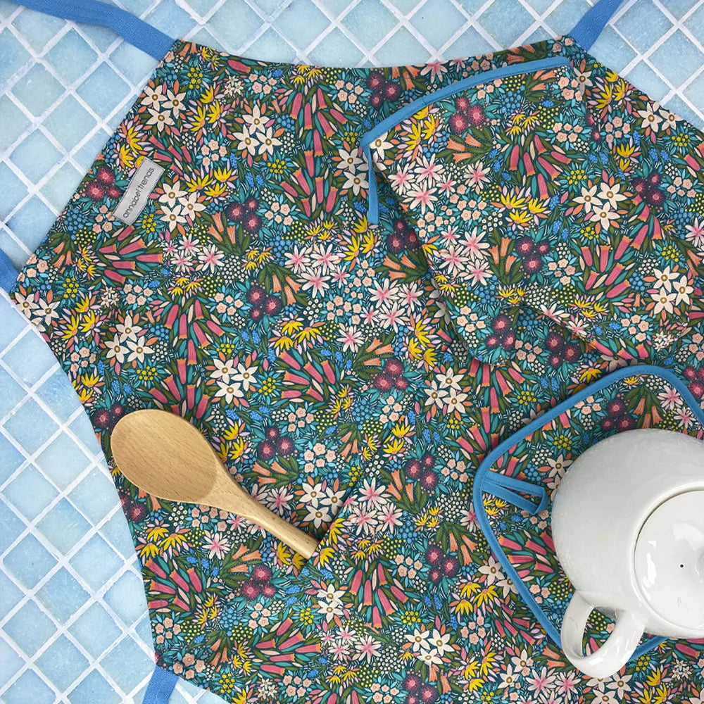 Annabel Trends Single Cotton Oven Mitt - Field of Flowers - 18x26cm