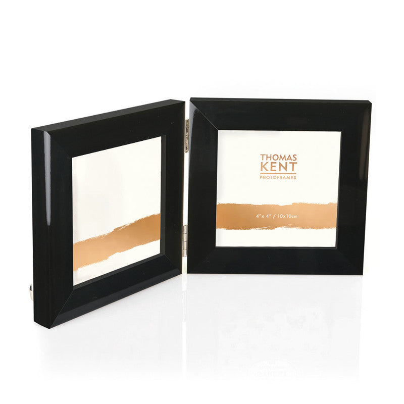 Thomas Kent Photo Frames - 10x10cm - Double Ebony Folding Frame