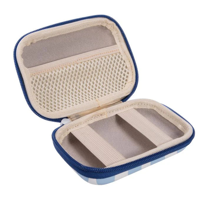 Canopy Interiors Fly With Me Zipper Case - Light blue and White - 8.5x5x12cm