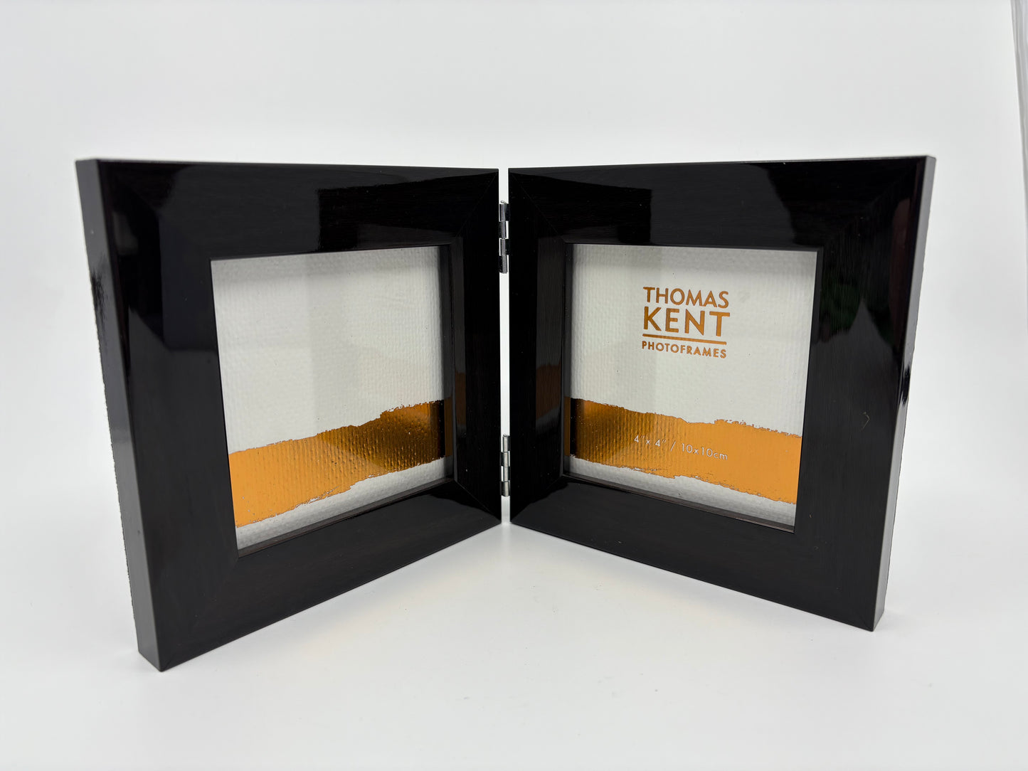 Thomas Kent Photo Frames - 10x10cm - Double Ebony Folding Frame