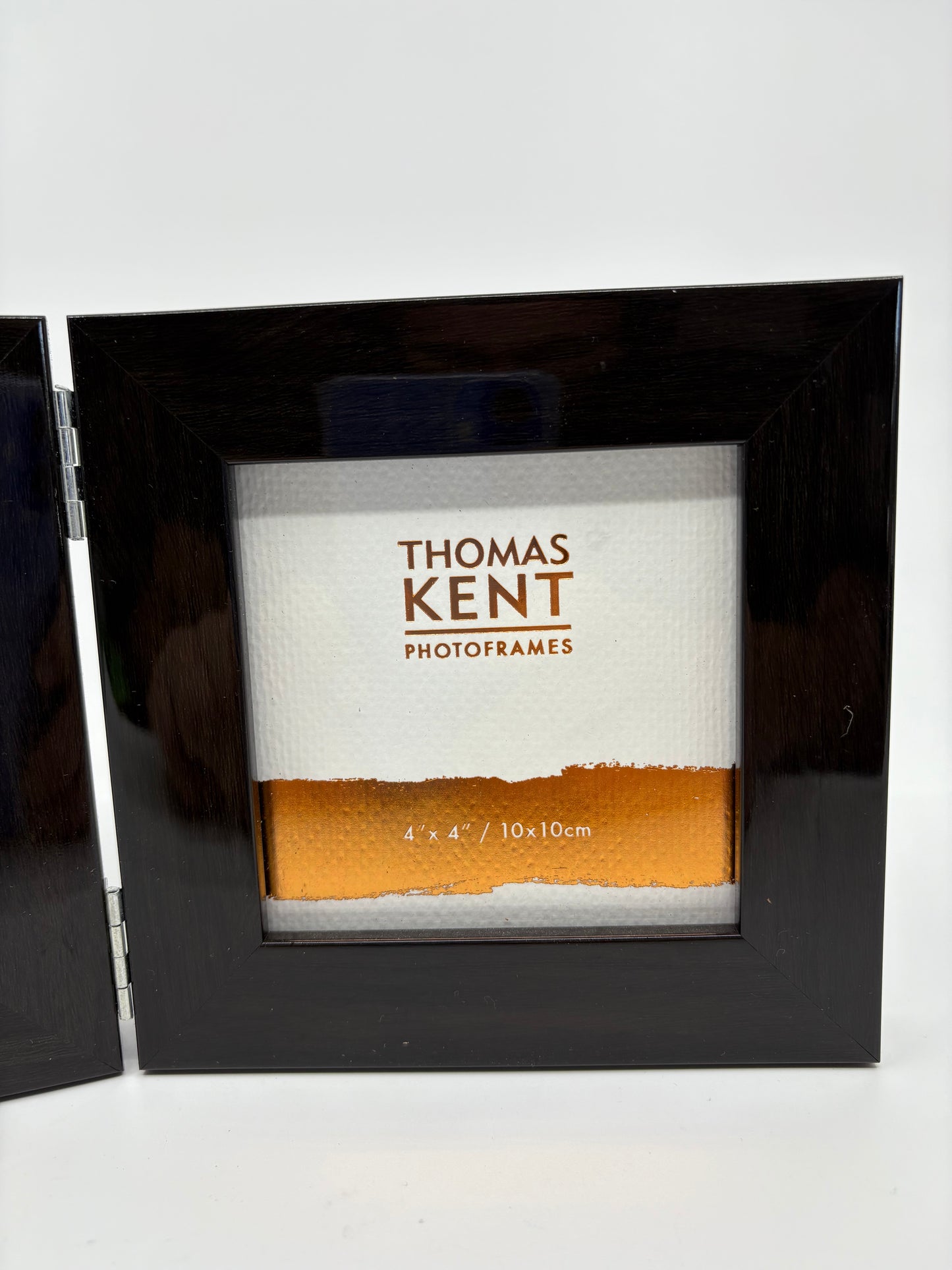 Thomas Kent Photo Frames - 10x10cm - Double Ebony Folding Frame