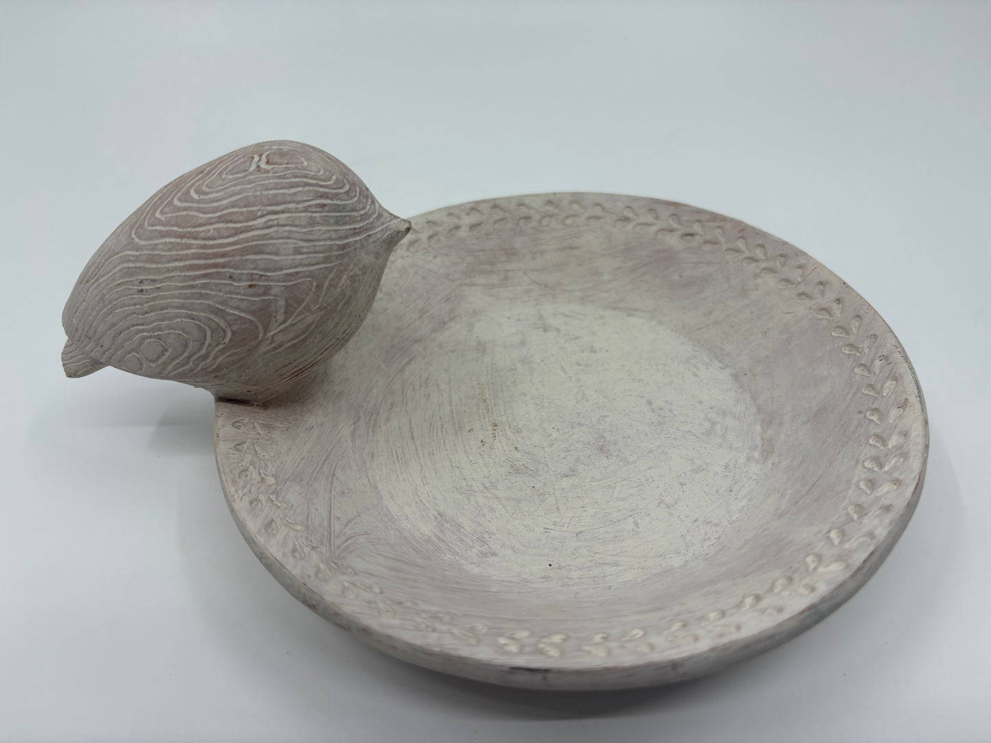Pure Homewares White Ceramic Bird Bath - 14cm