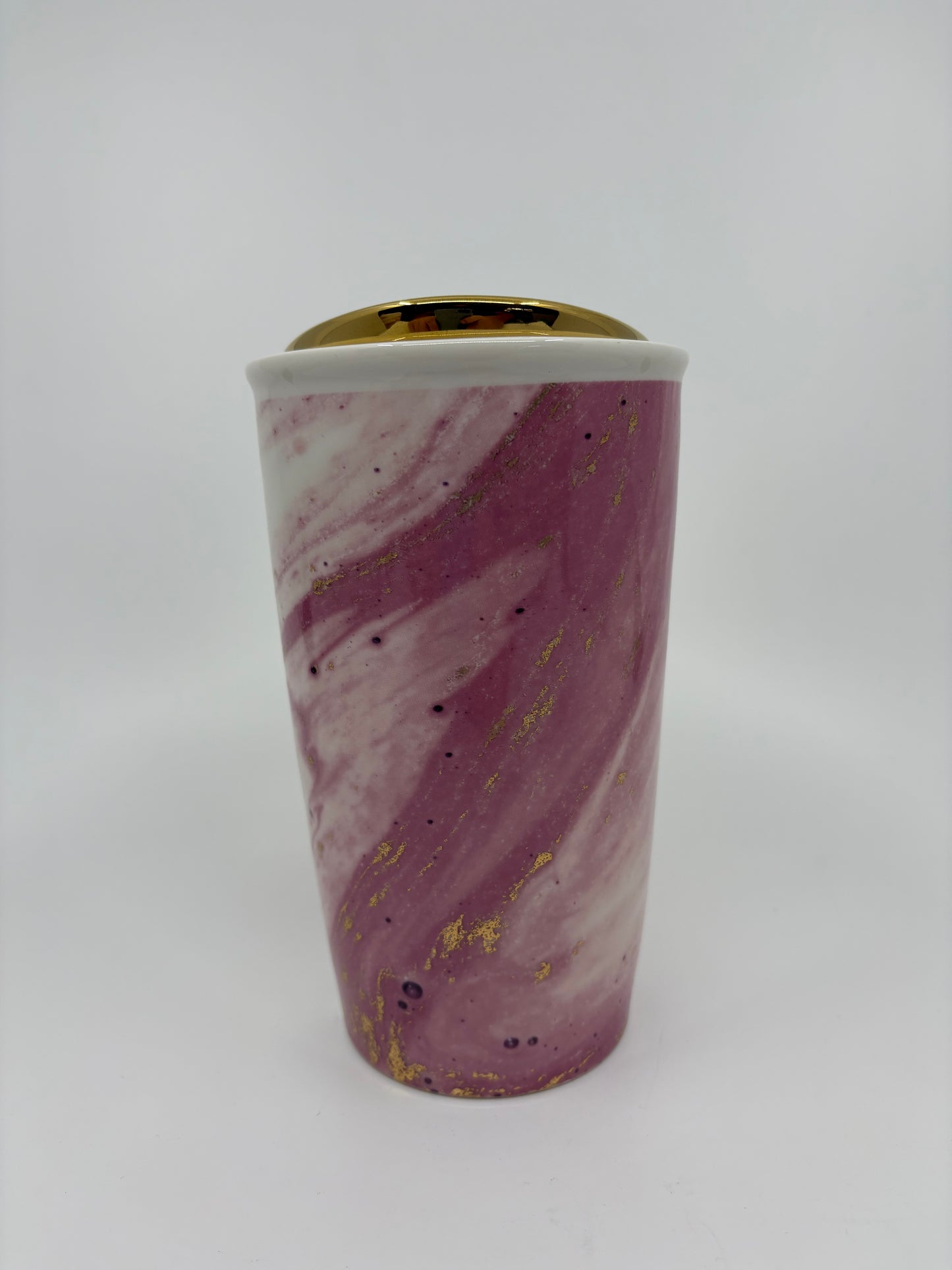 Ashdene Mystic Marble Double Walled Reusable Travel Mug - Fairy Floss - 9x15cm