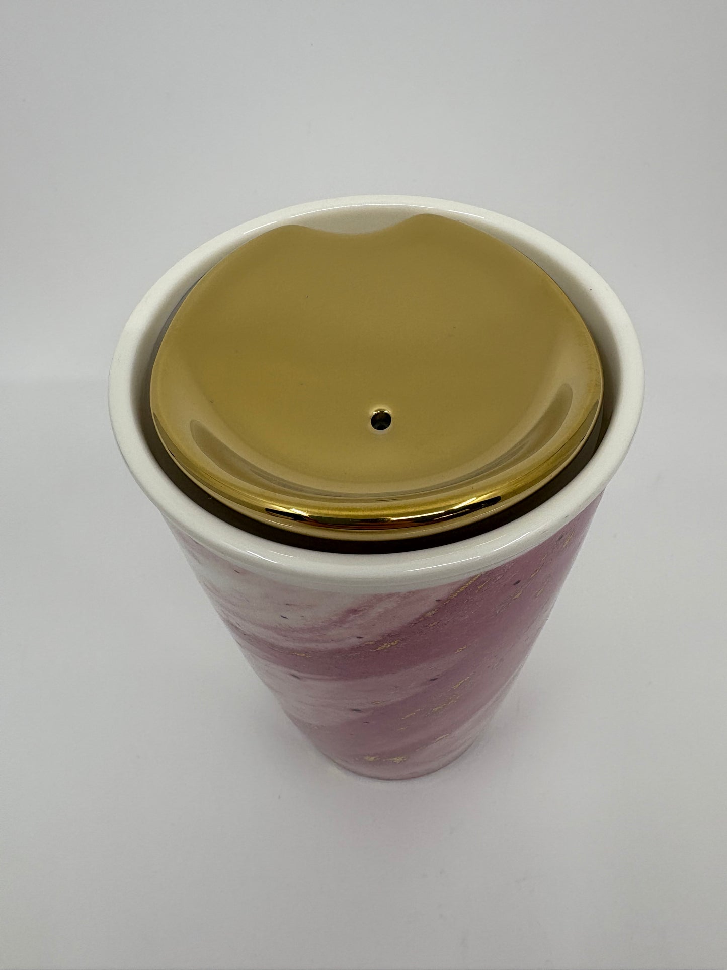Ashdene Mystic Marble Double Walled Reusable Travel Mug - Fairy Floss - 9x15cm