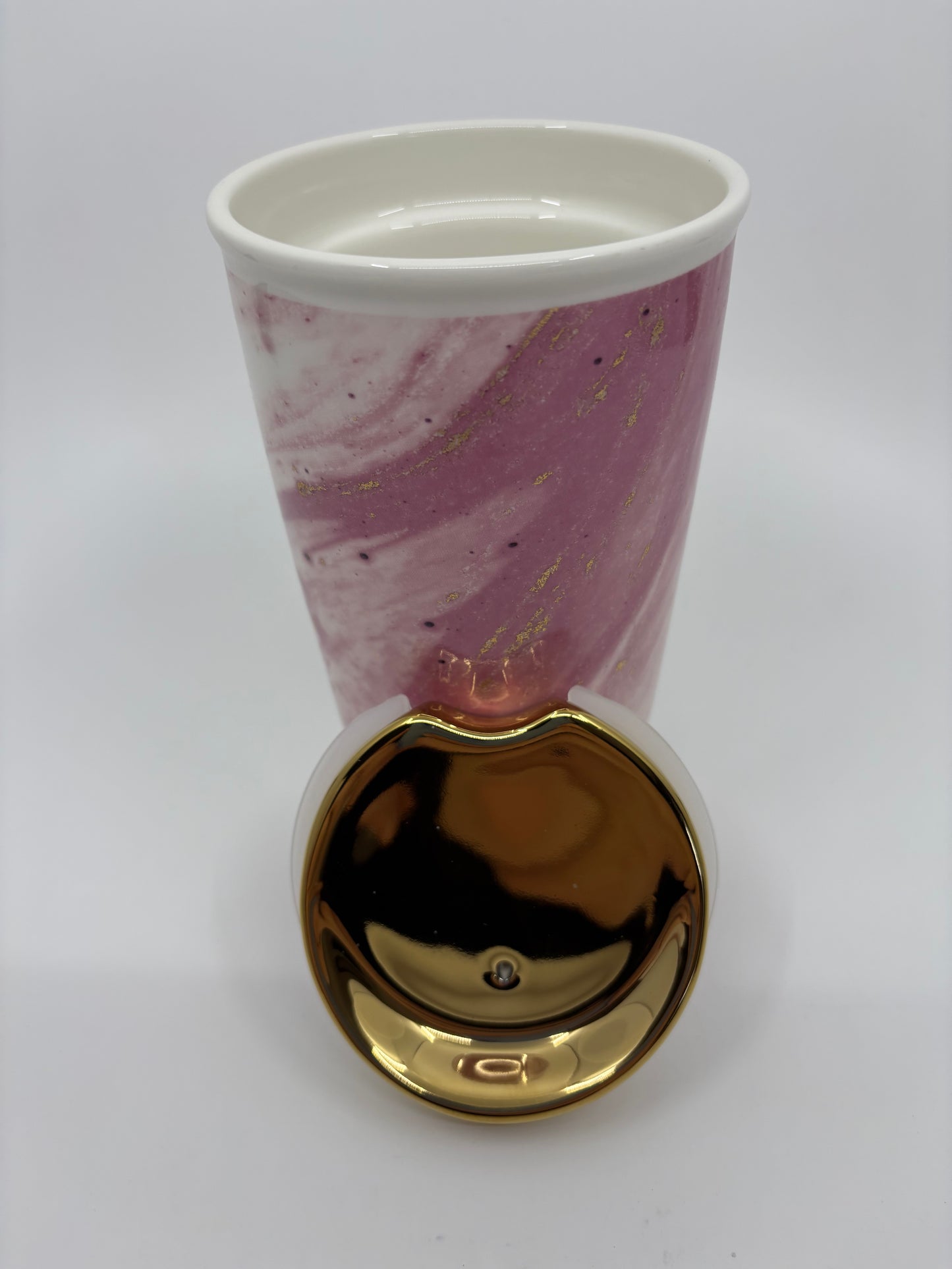 Ashdene Mystic Marble Double Walled Reusable Travel Mug - Fairy Floss - 9x15cm