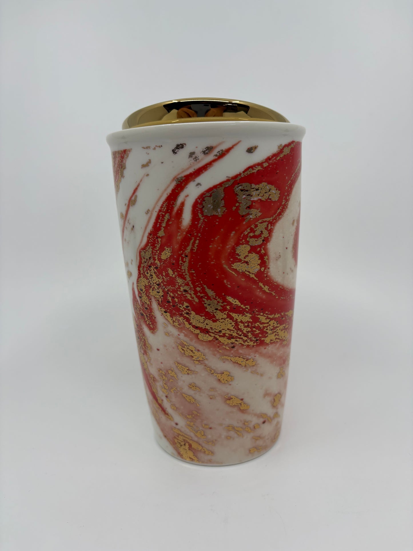 Ashdene Mystic Marble Double Walled Reusable Travel Mug - Earthy Spice - 9x15cm