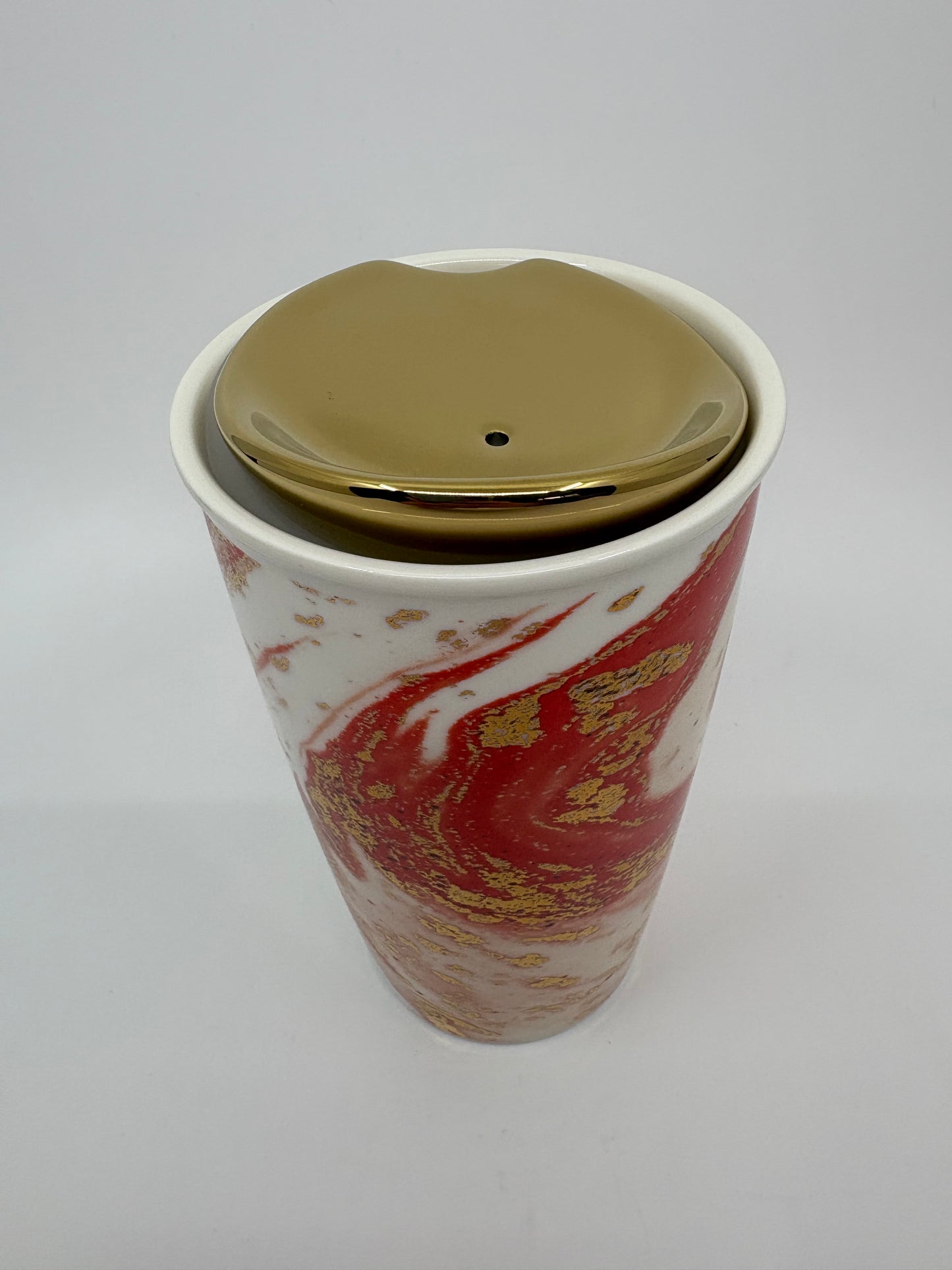 Ashdene Mystic Marble Double Walled Reusable Travel Mug - Earthy Spice - 9x15cm