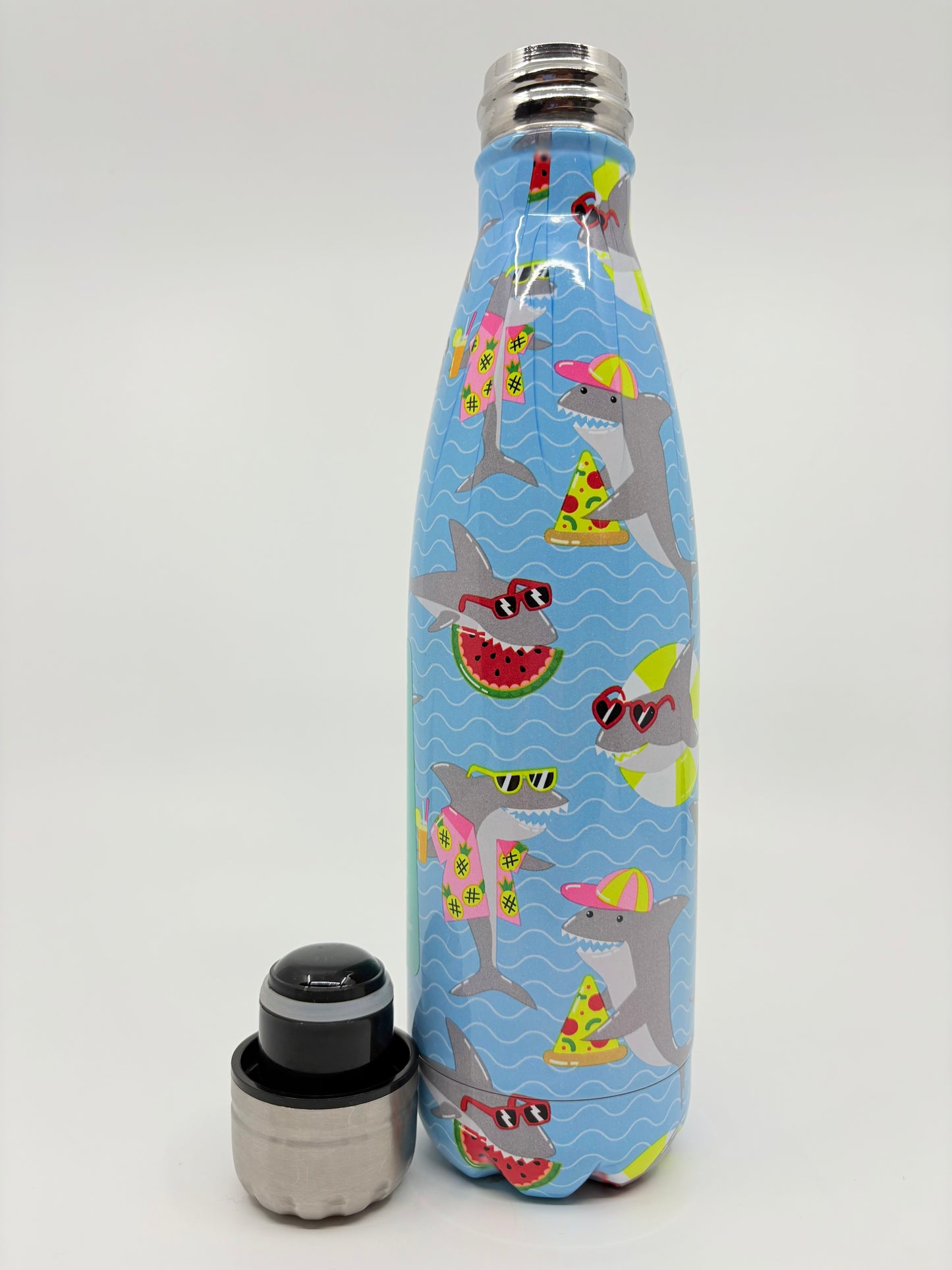 Porta Double Walled Stainless Steel Water Bottle - Summer Fun Jawsome