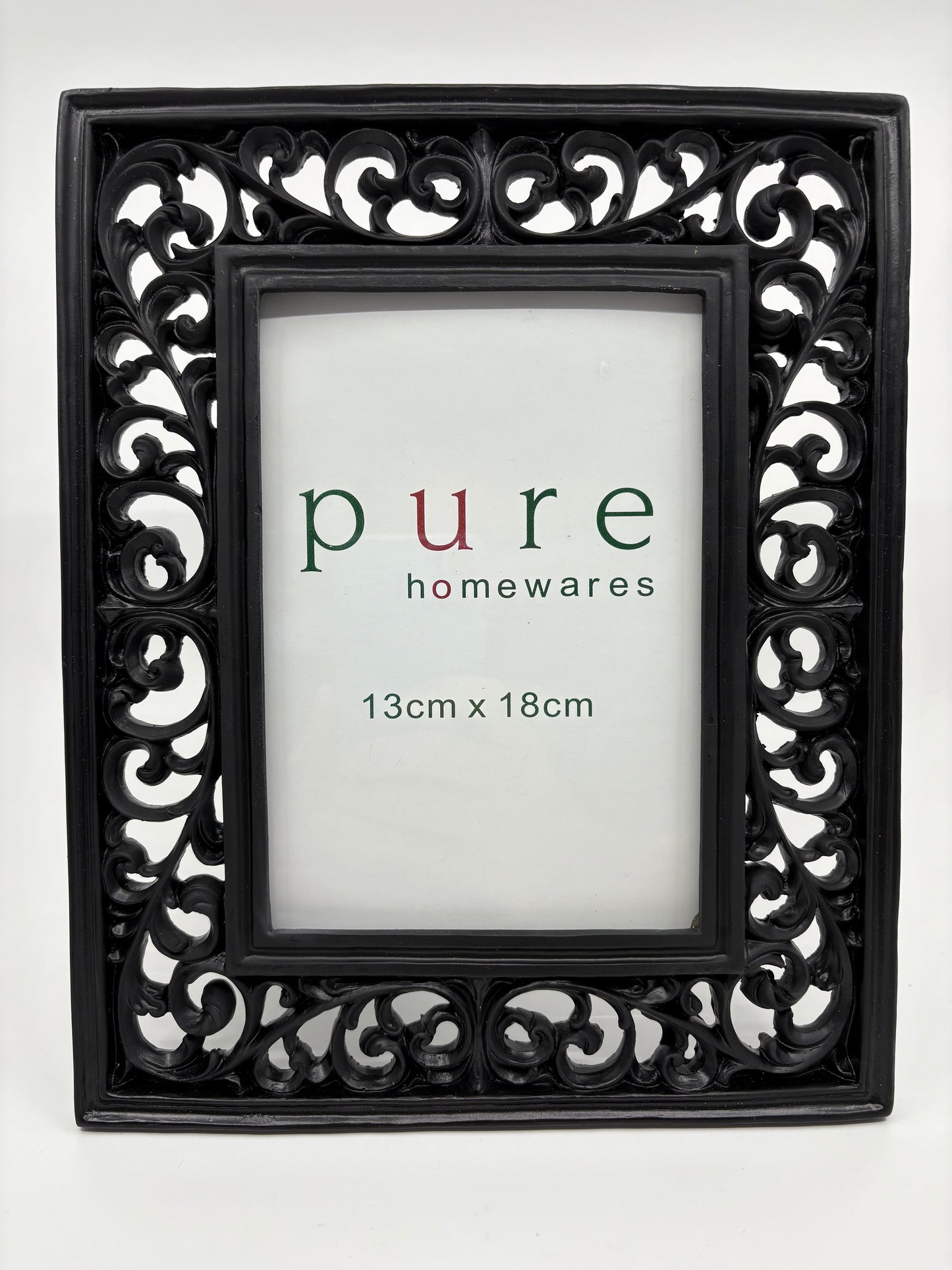 Pure Homewares Fleur De Lys Black Photo Frame - 10x15cm