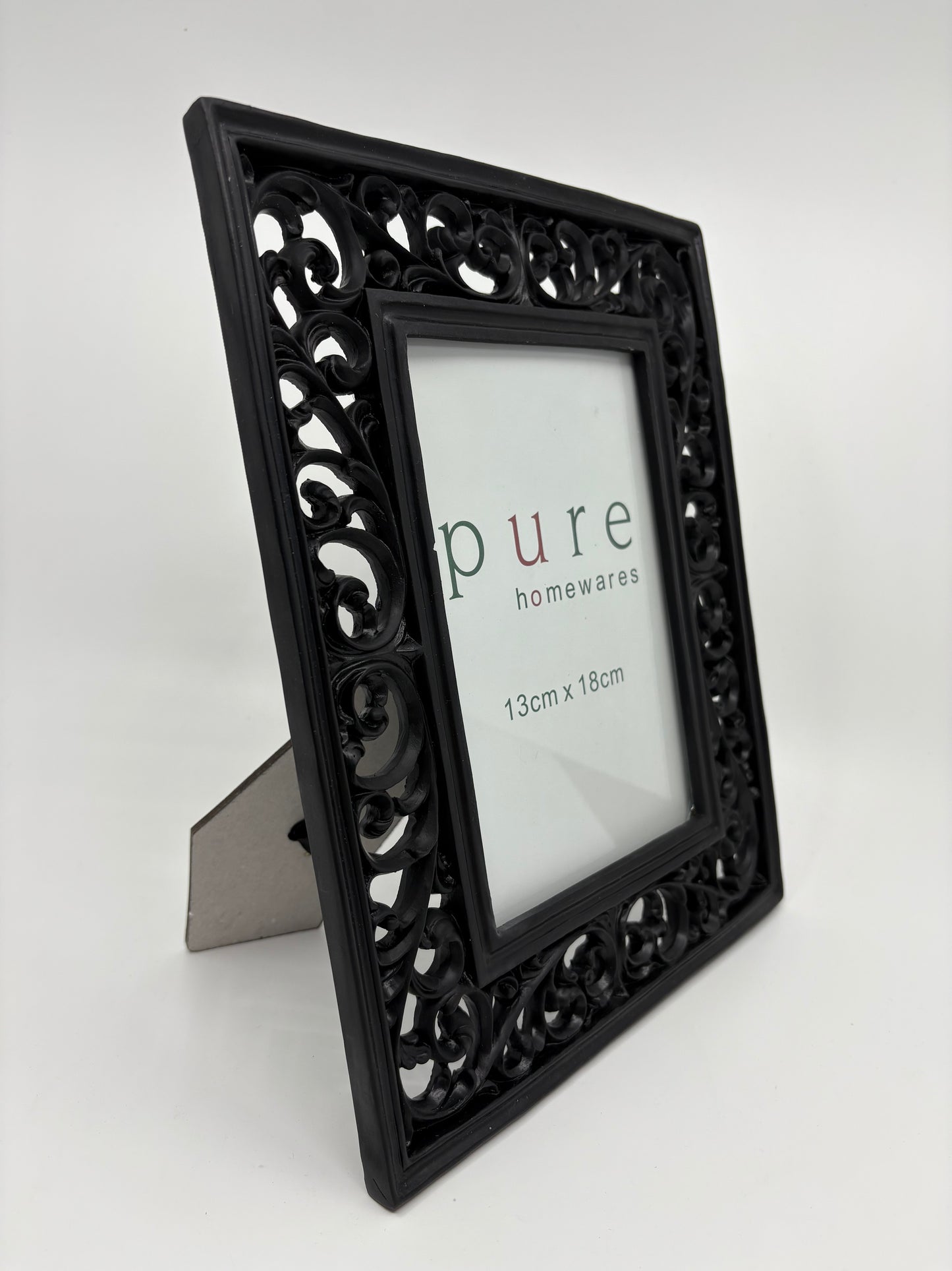 Pure Homewares Fleur De Lys Black Photo Frame - 10x15cm