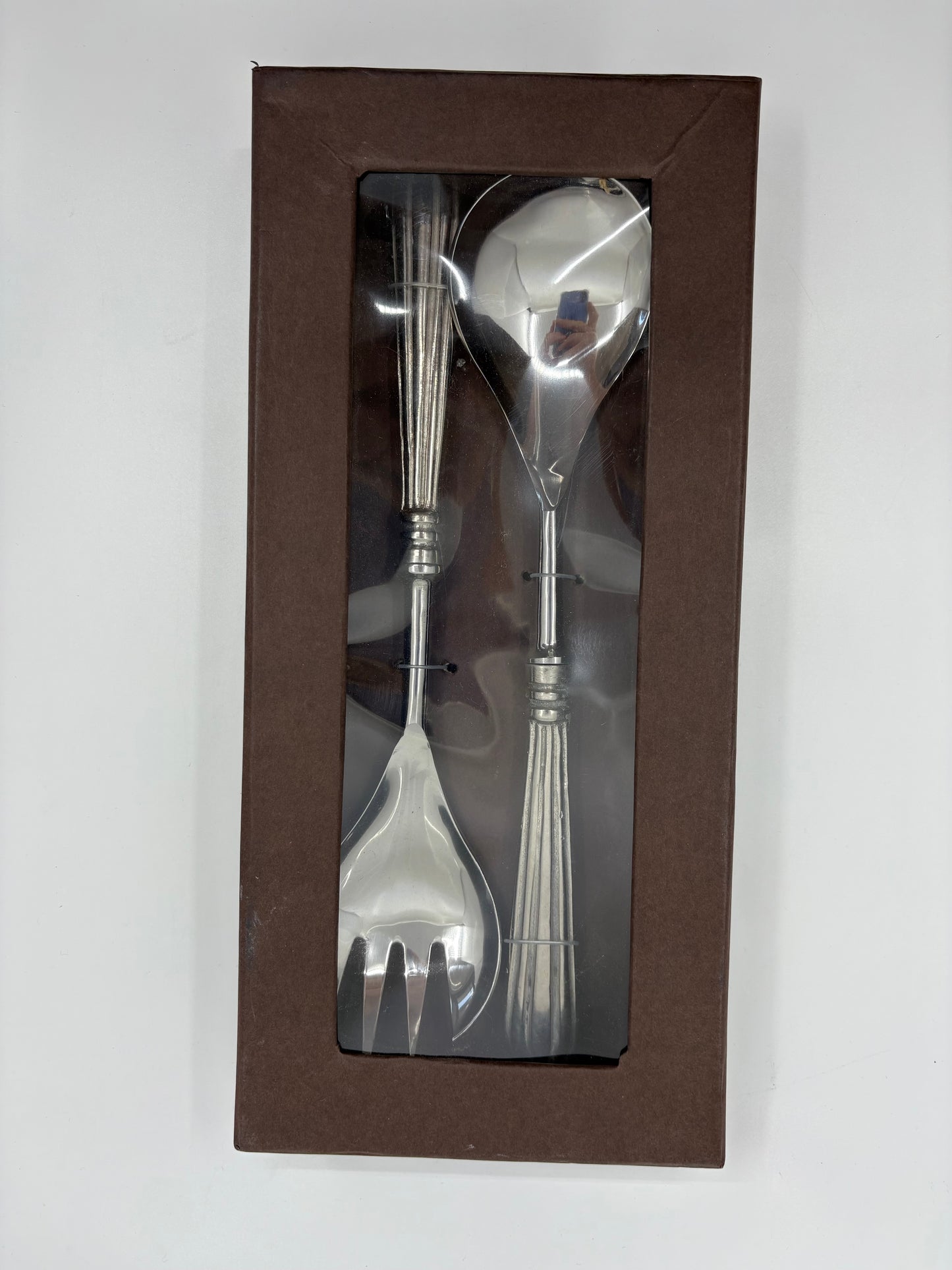 The Russell Collection Silver Salad Servers - 26cm