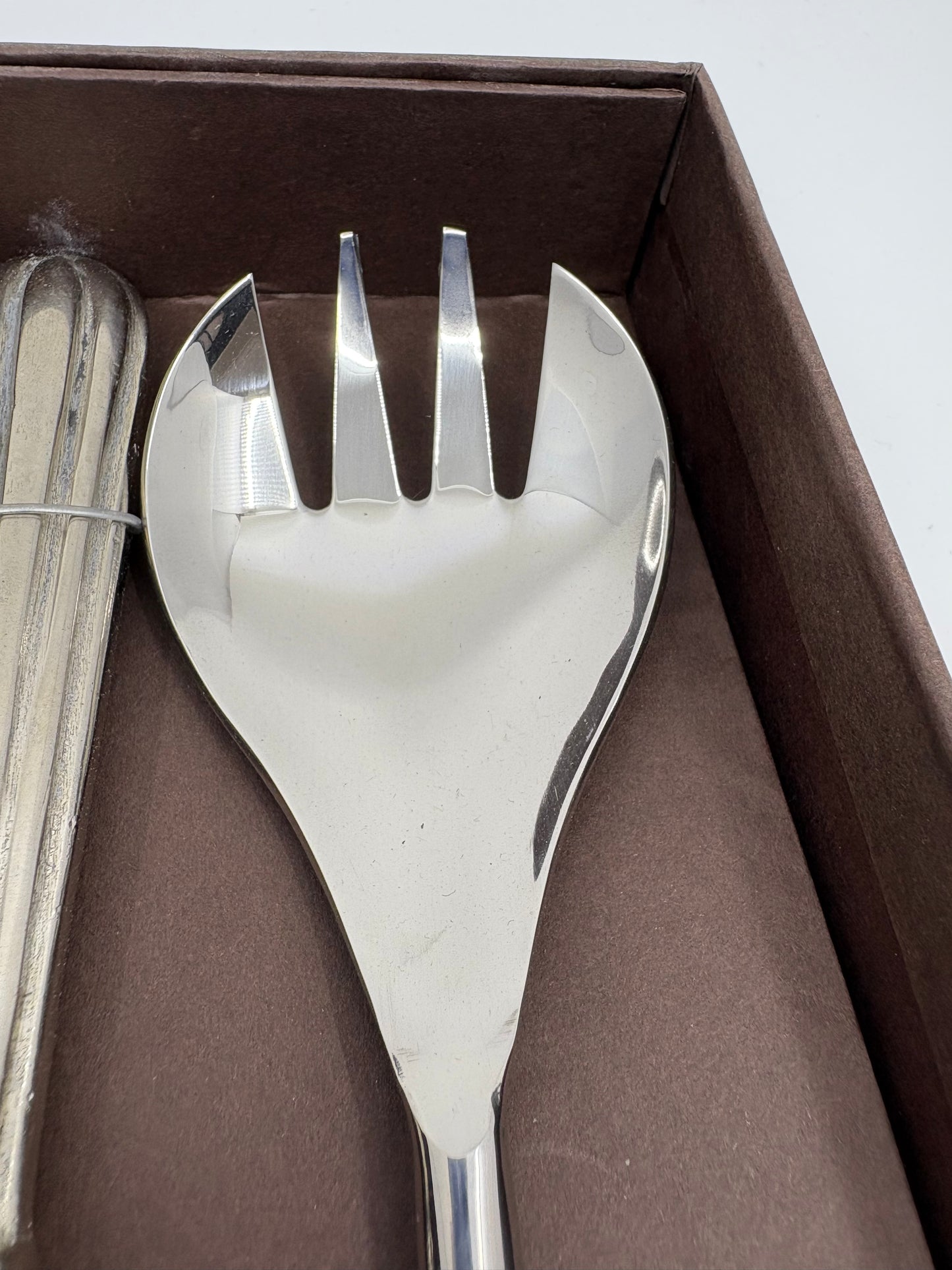 The Russell Collection Silver Salad Servers - 26cm