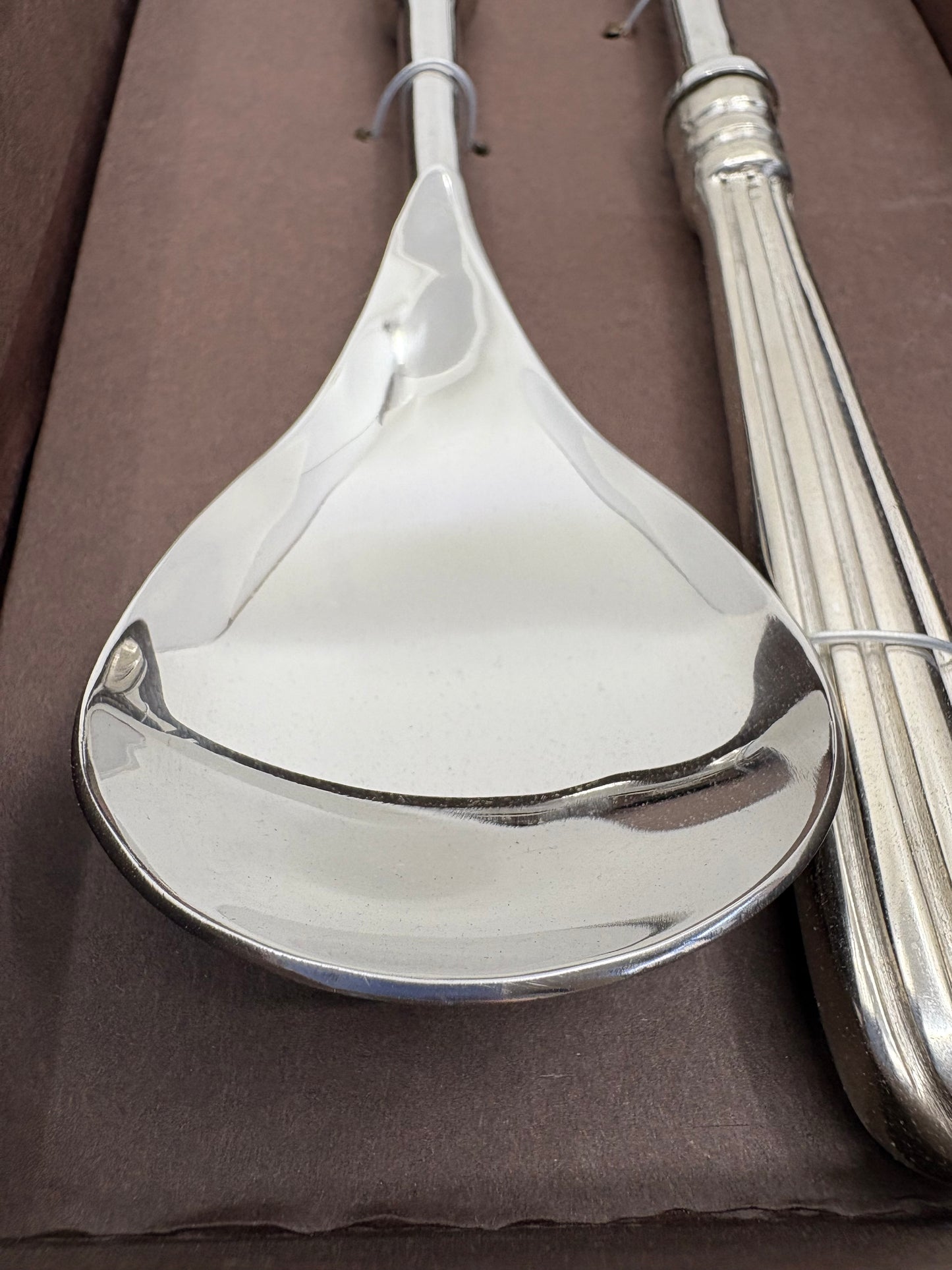 The Russell Collection Silver Salad Servers - 26cm