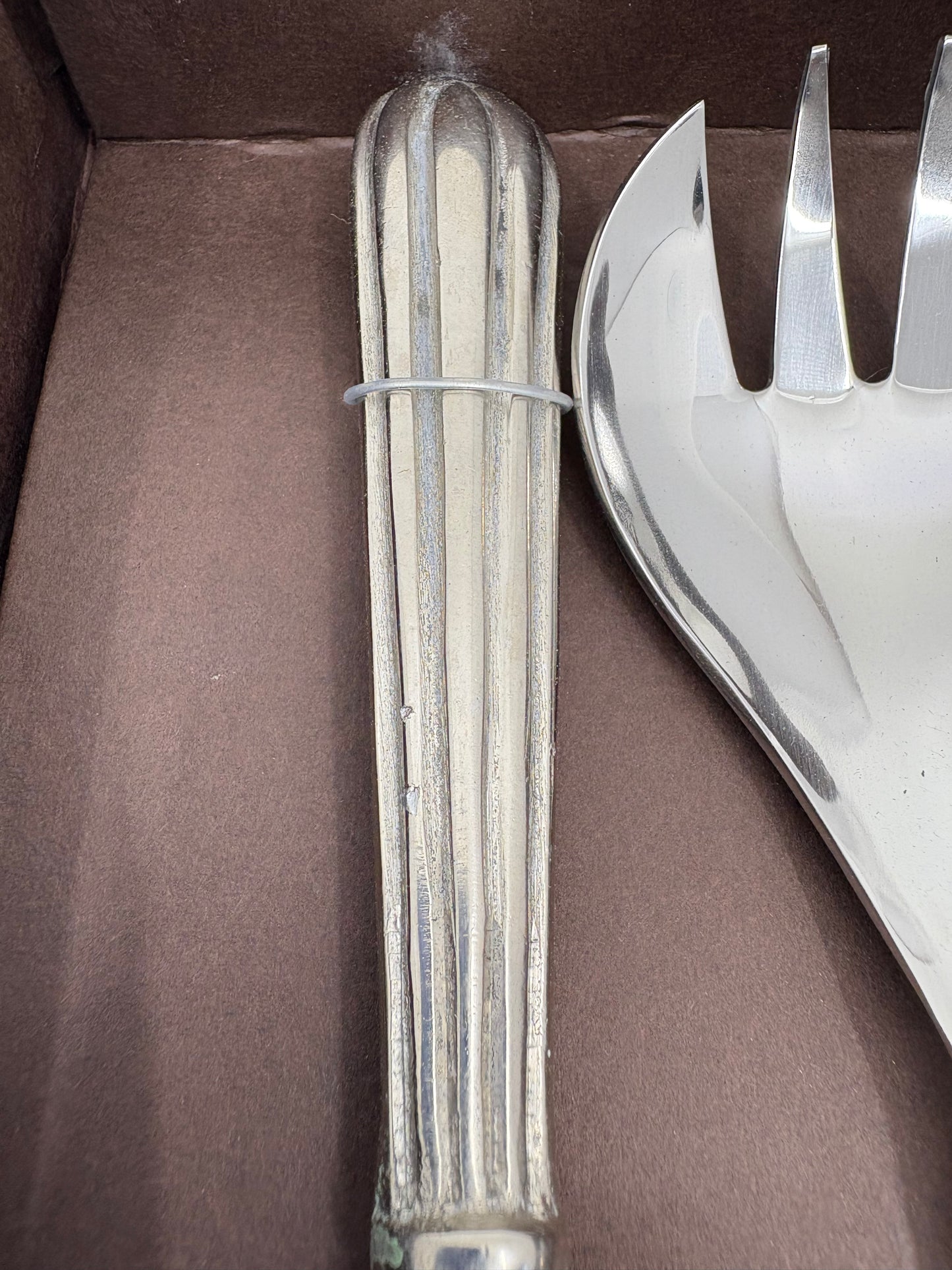 The Russell Collection Silver Salad Servers - 26cm
