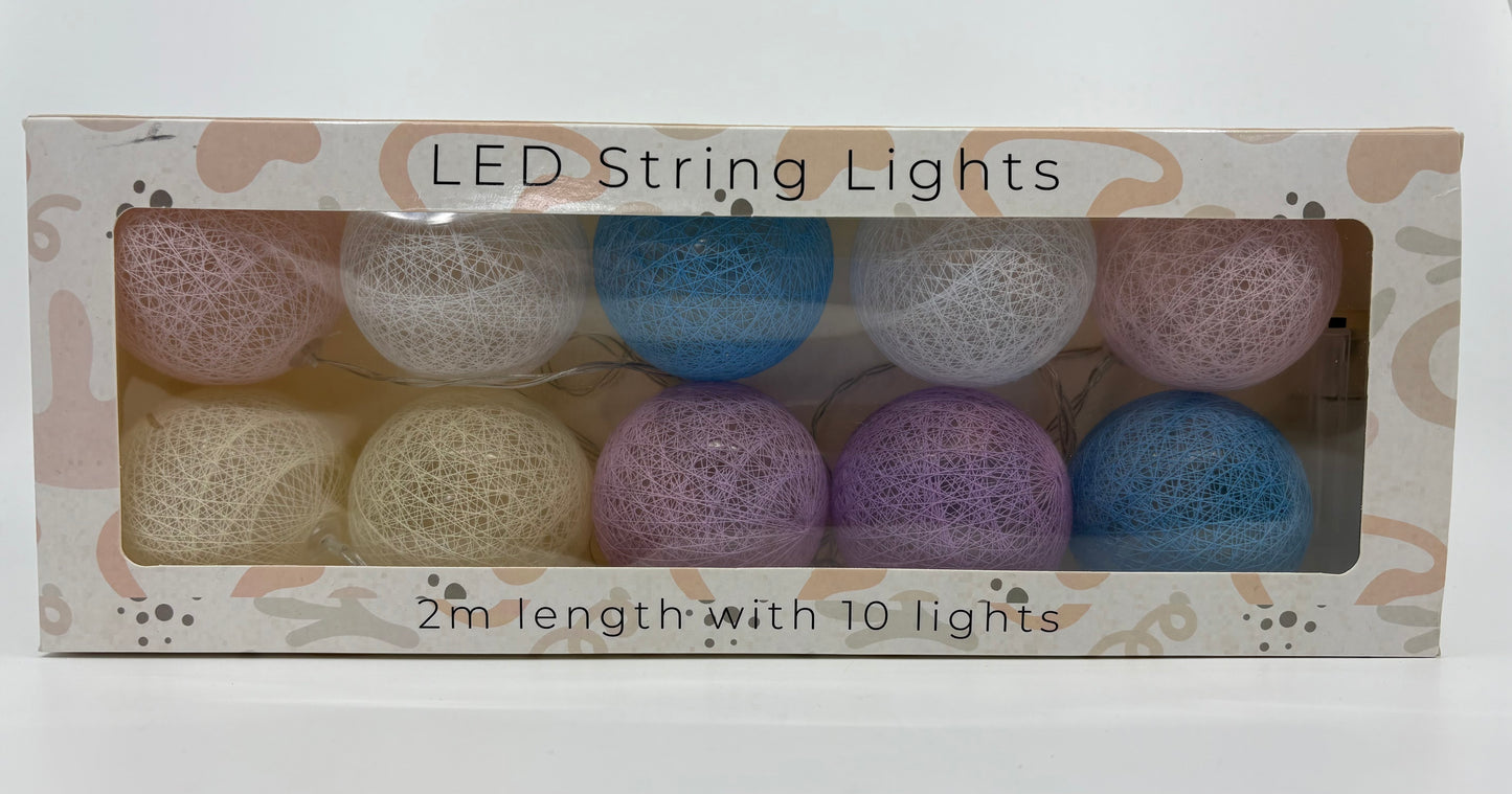 LED String Lights - 2m length with 10 lights