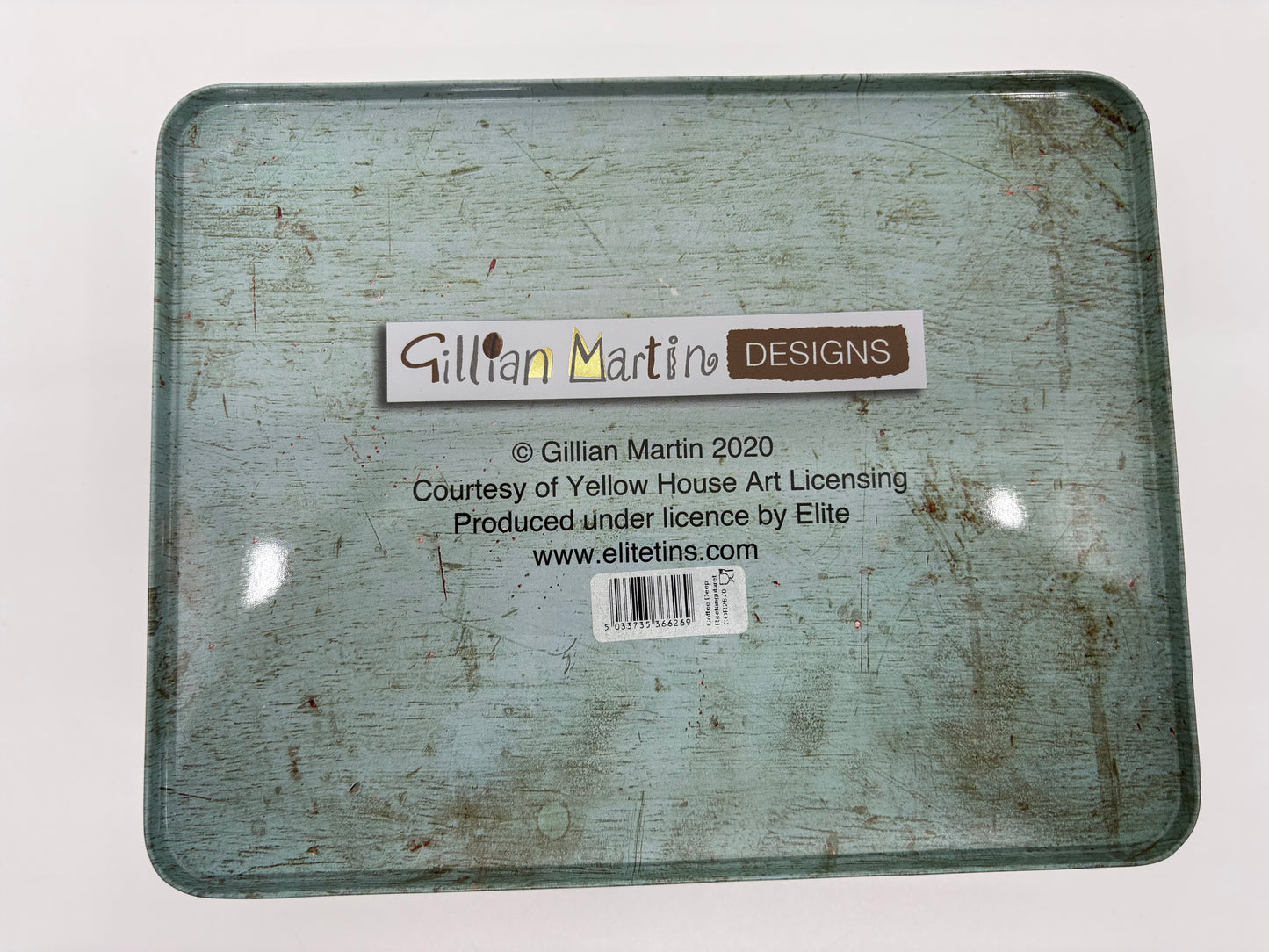 Gillian Martin Coffee Biscuit Tin - 19.5cm x 15.4cm x 7.5cm