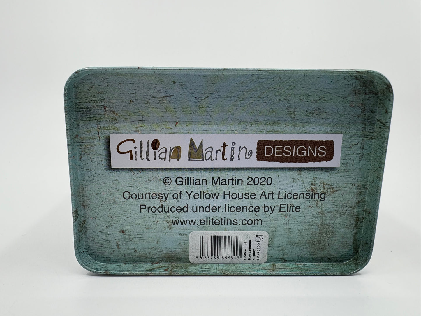 Gillian Martin Coffee With Clip Lid Metal Storage Tin - 10.8cm x 7.3cm x 18.3cm