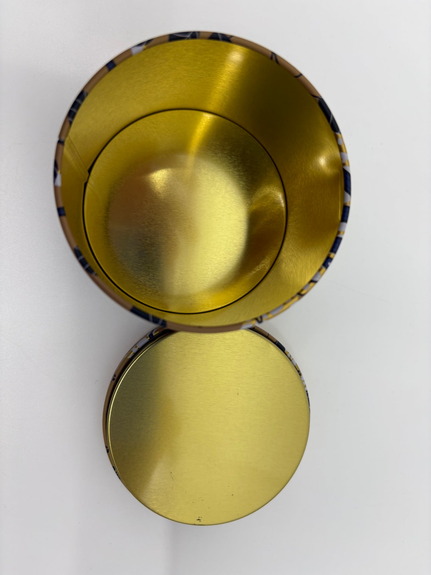 Lavida Floral Mustard Tin - Small - 8x8x8cm