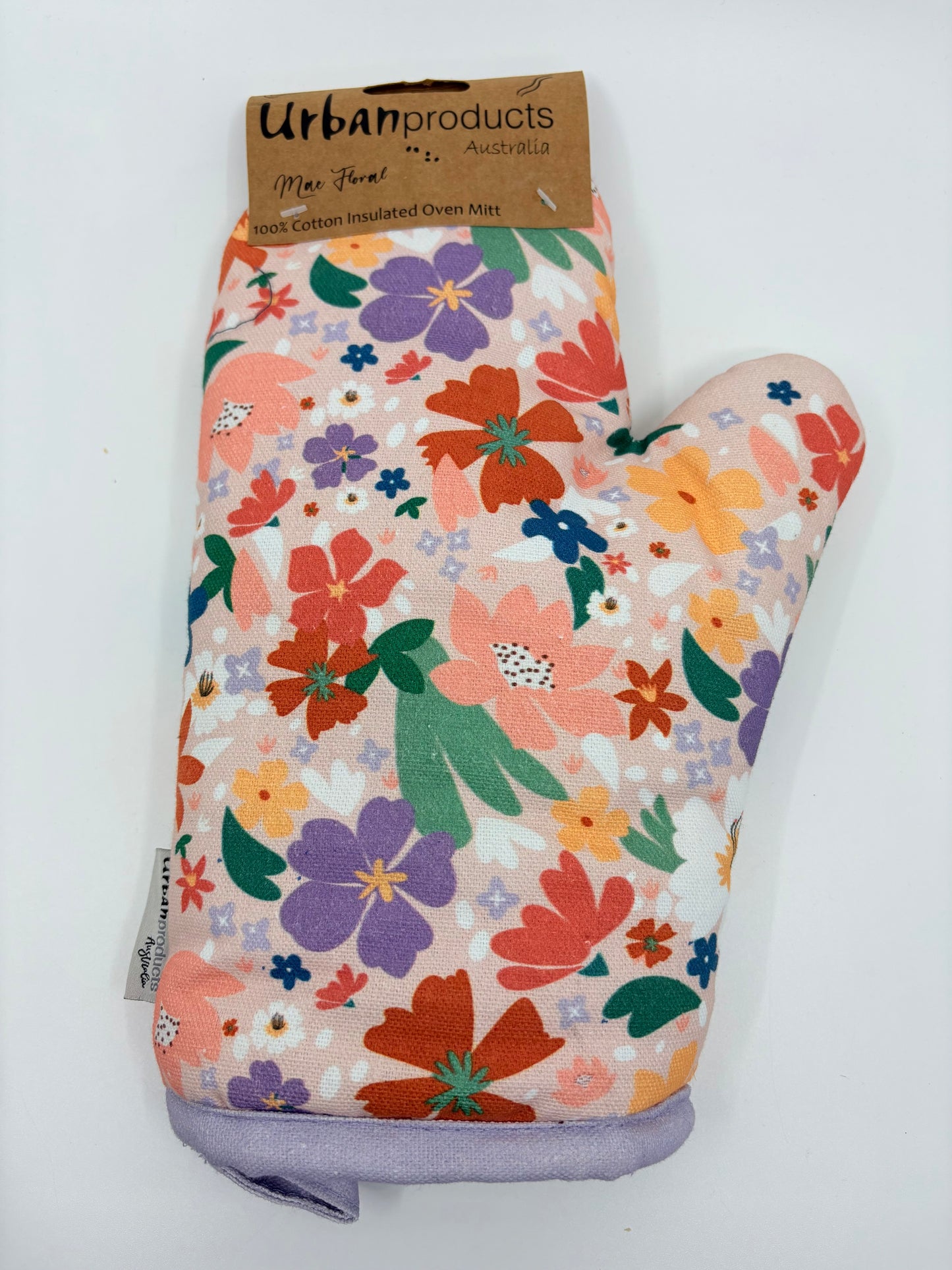 Urban Products Mae Floral Insulated Oven Mitt - 30x30x18x3cm