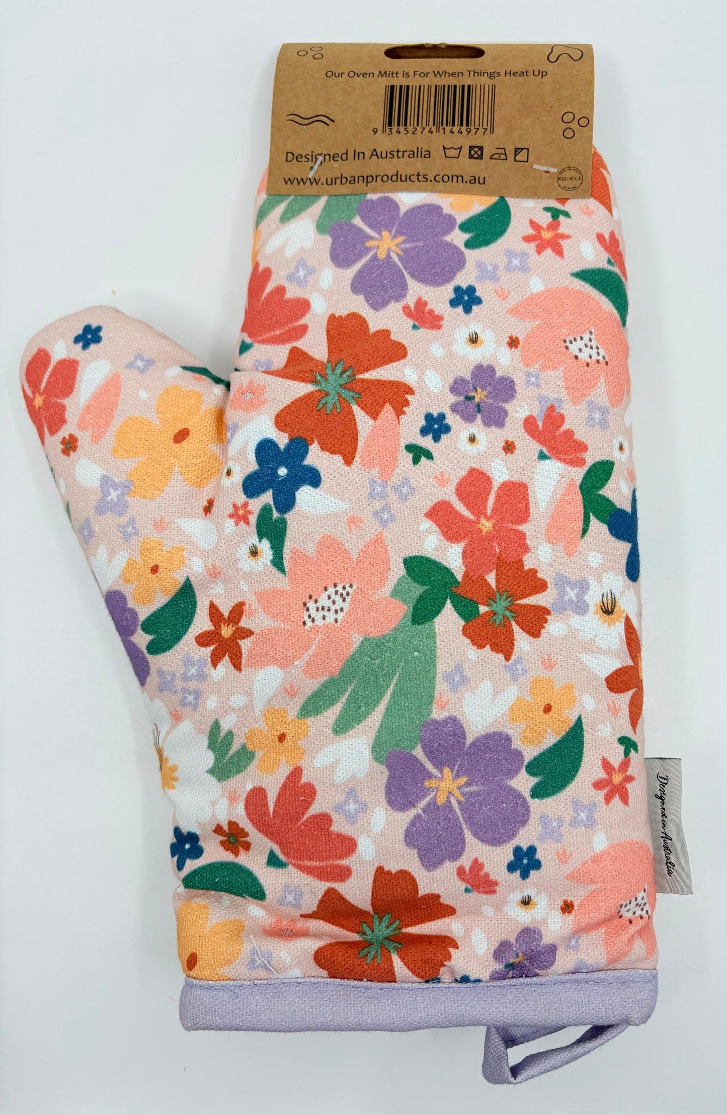 Urban Products Mae Floral Insulated Oven Mitt - 30x30x18x3cm
