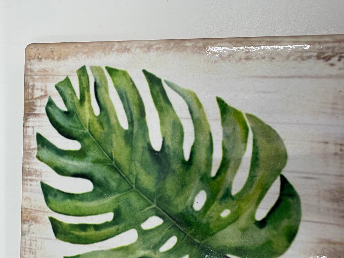 Palm Leaves Set of 4 Ceramic Coasters - 12x12cm