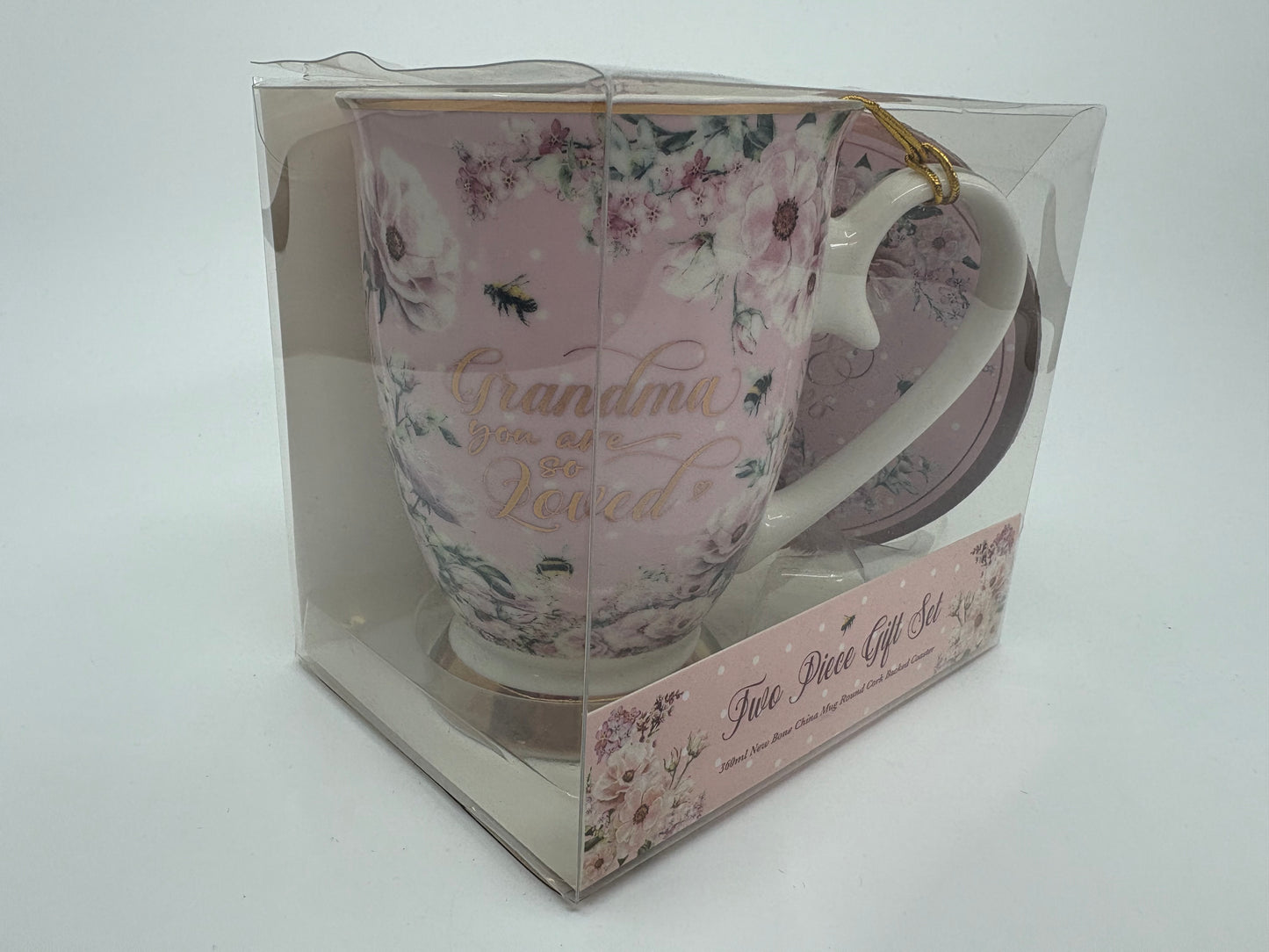Grandma You Are So Loved 2 Pieced Gift Set - 360ml Mug and Coaster