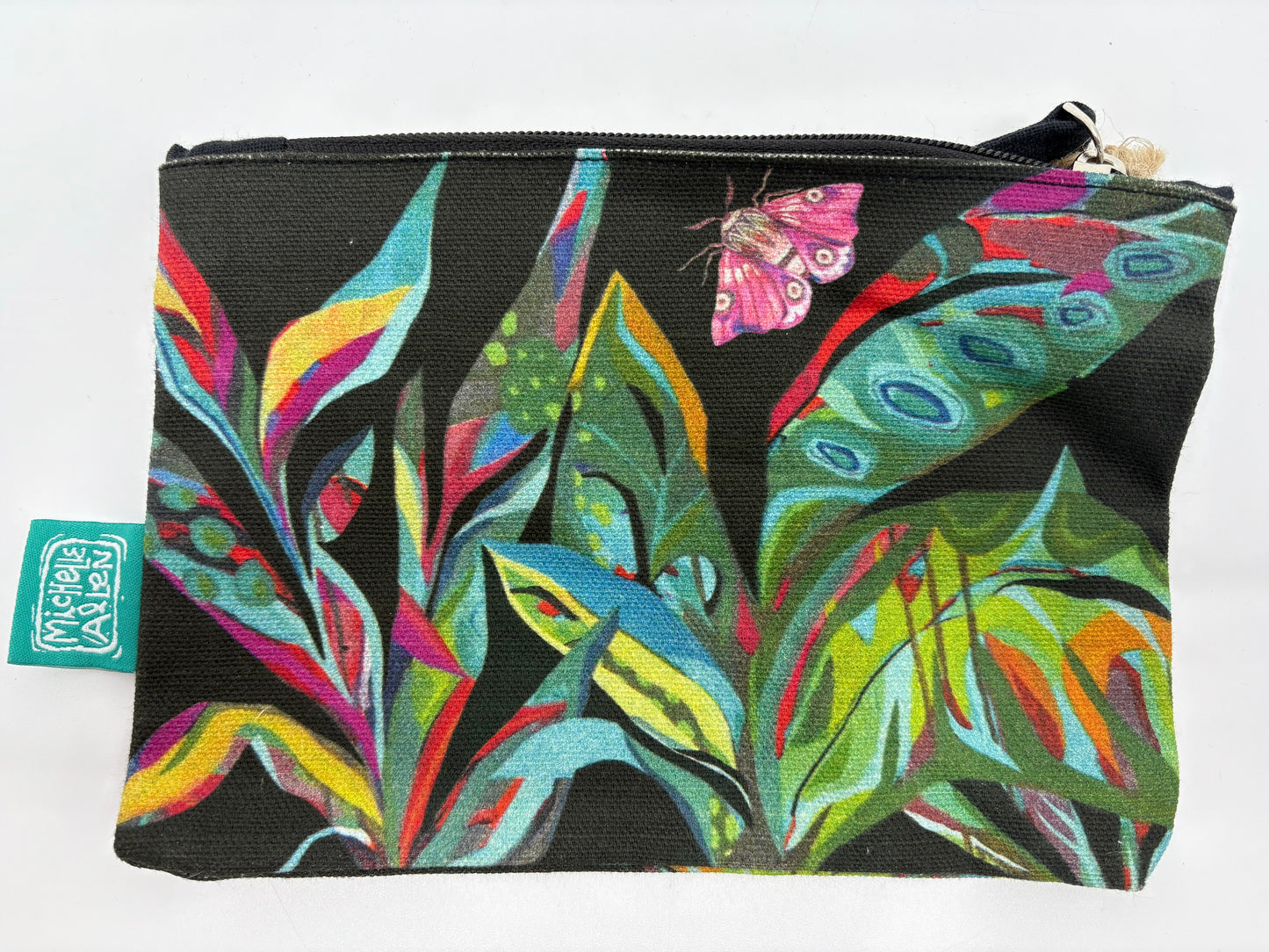 Michelle Allen Designs Canvas Look Makeup Pouch - Bloom Bright - 20x14cm