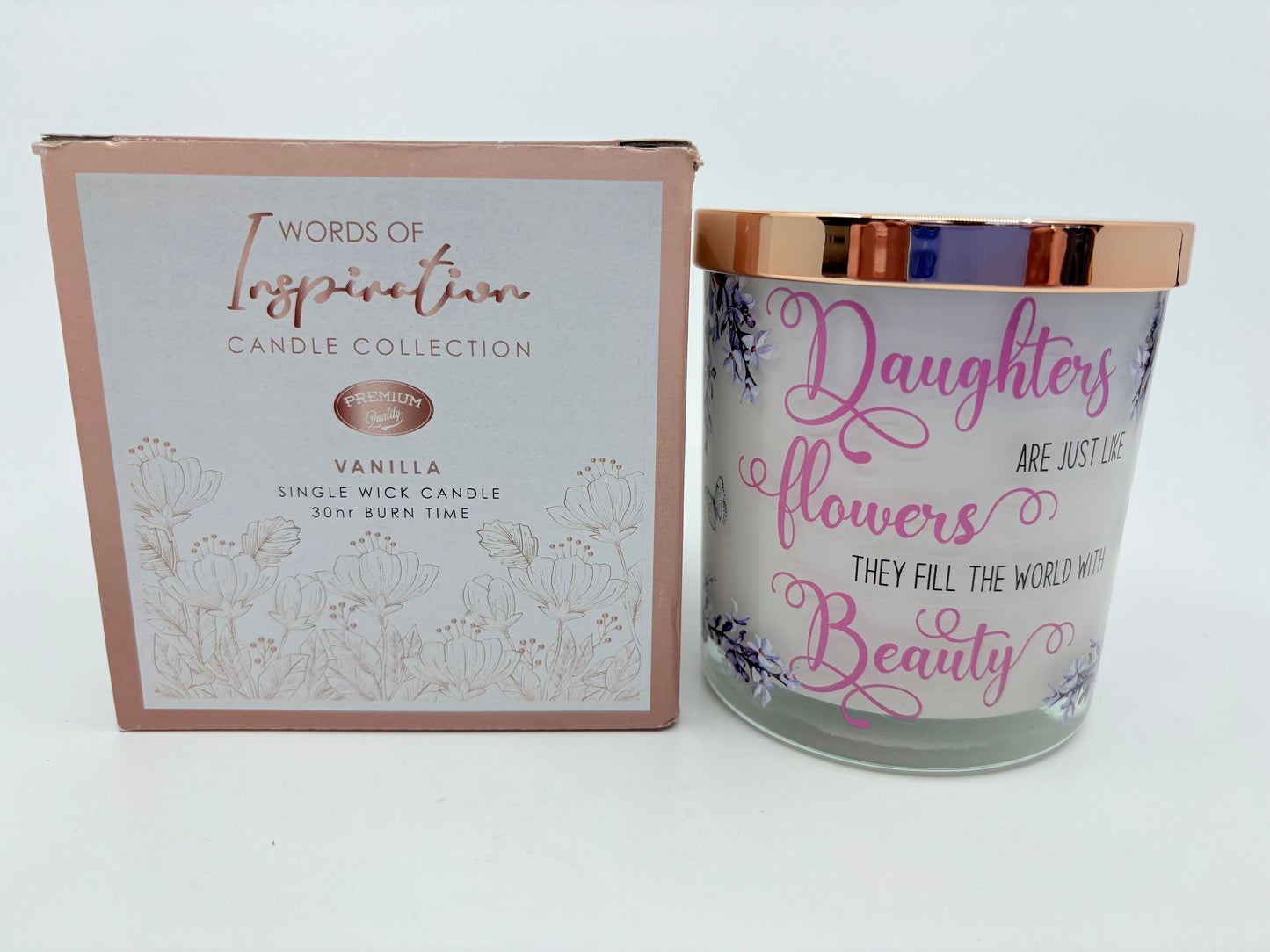 Landmark Words of Inspiration Candle Collection - Daughter - Vanilla Single Wick Candle