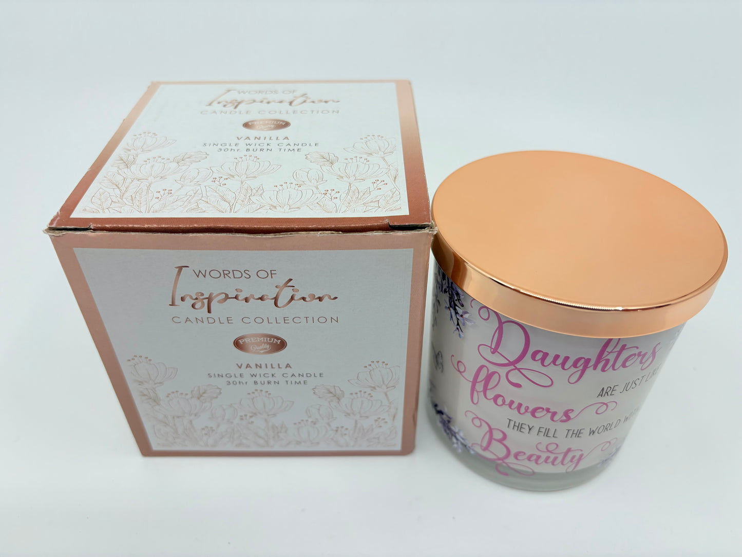 Landmark Words of Inspiration Candle Collection - Daughter - Vanilla Single Wick Candle