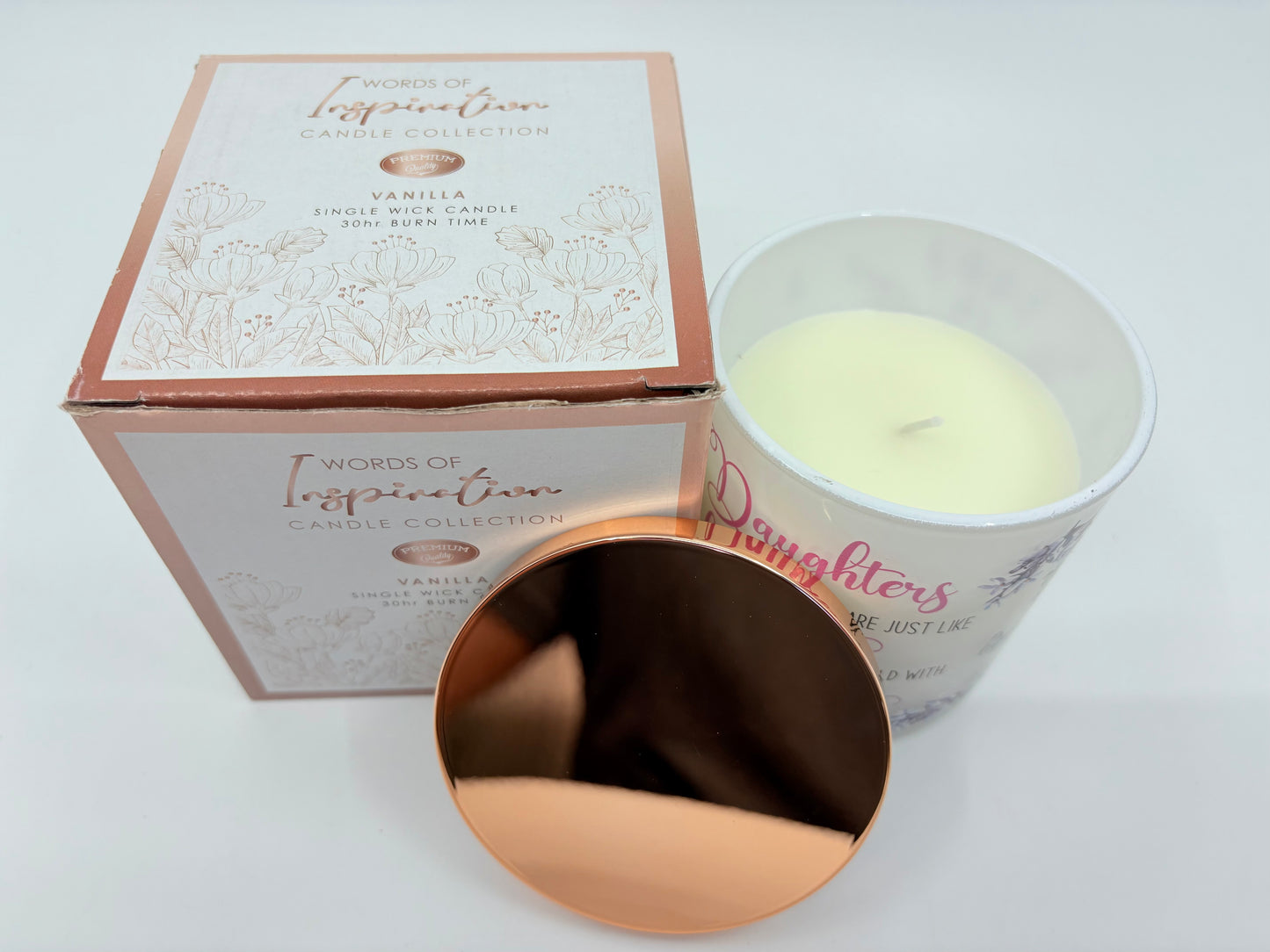 Landmark Words of Inspiration Candle Collection - Daughter - Vanilla Single Wick Candle