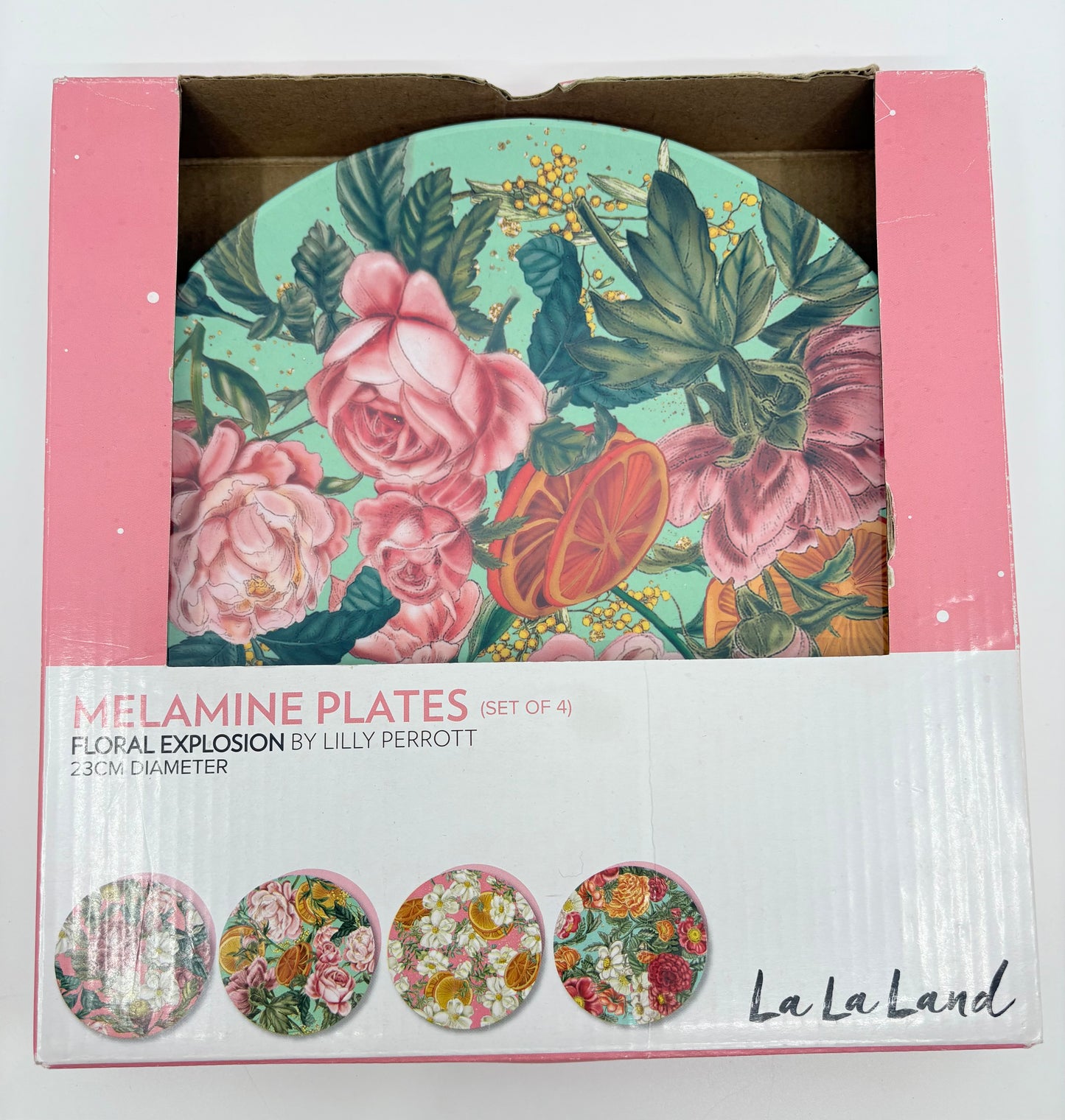 Lala Land Melamine Plates - Set of 4 - 23cm diameter