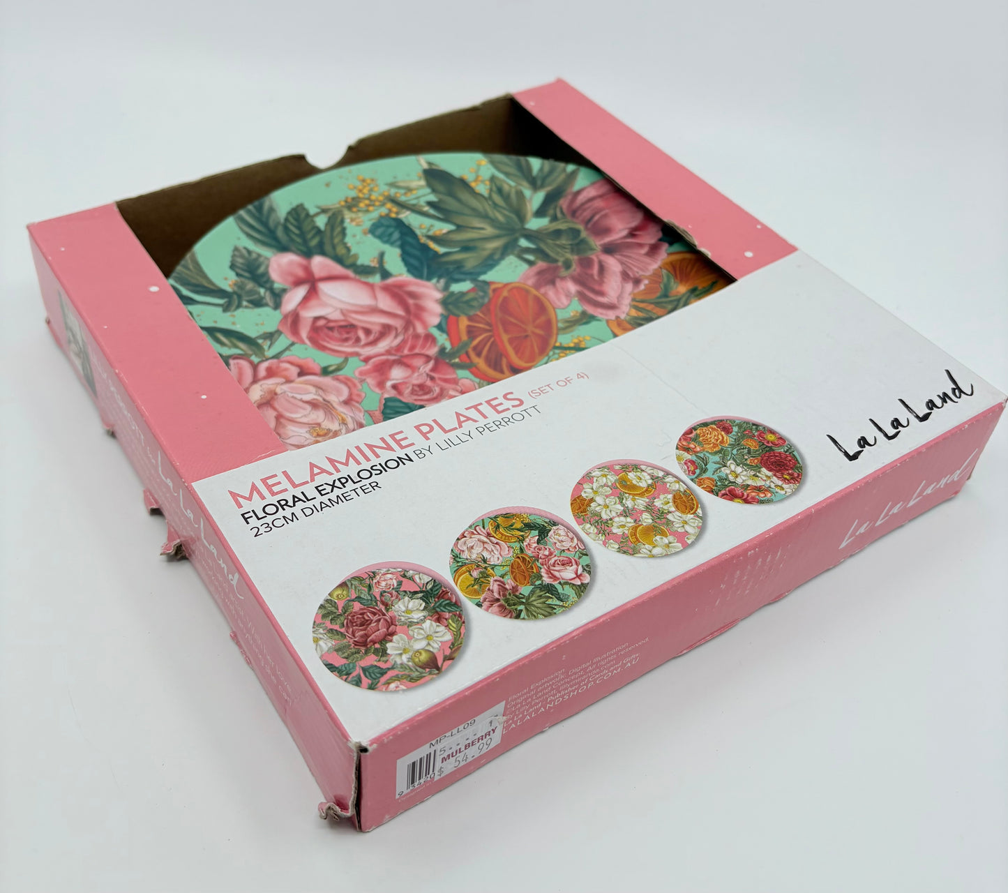 Lala Land Melamine Plates - Set of 4 - 23cm diameter