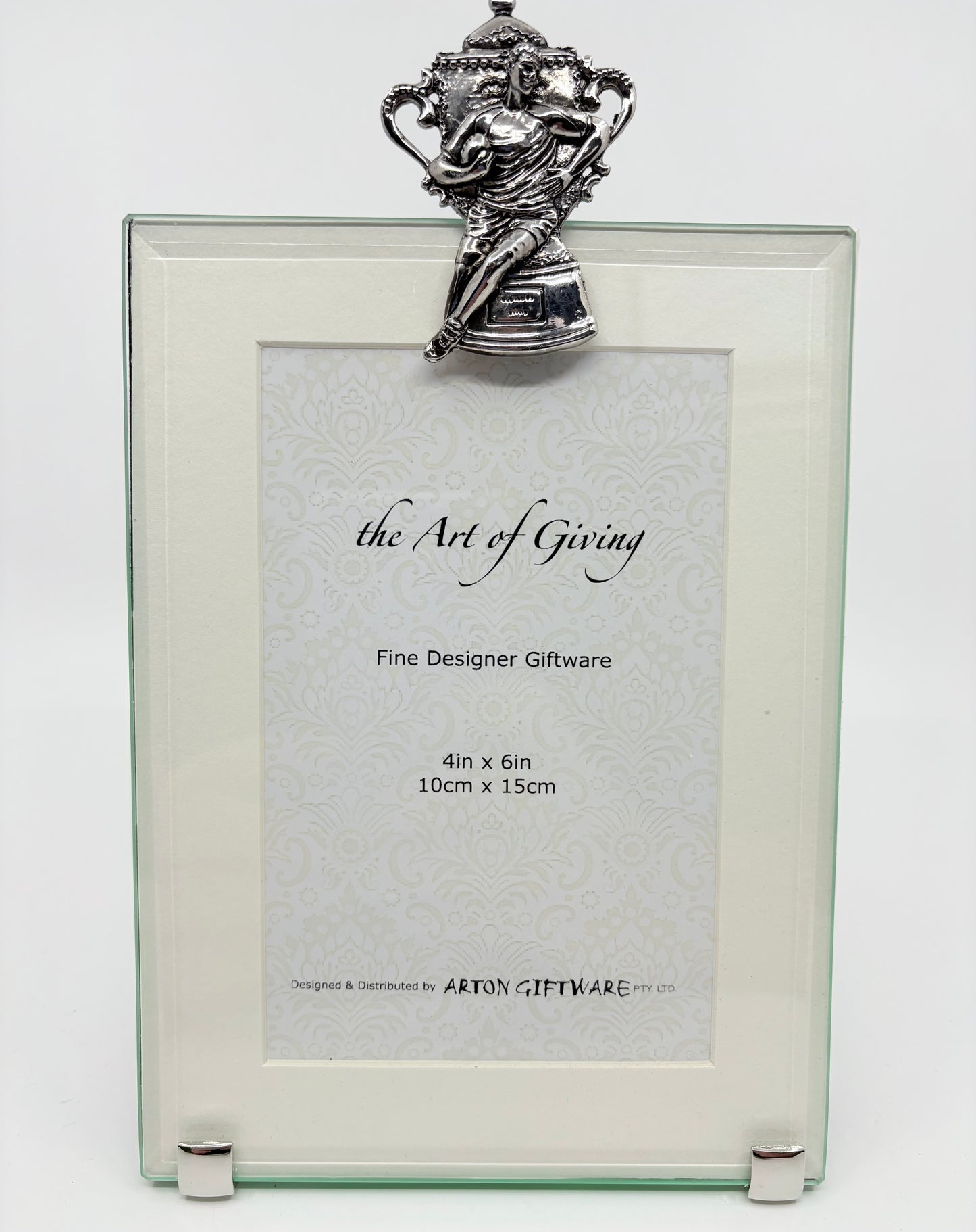 Glass and Pewter Photo Frame - Rugby - 10x15cm