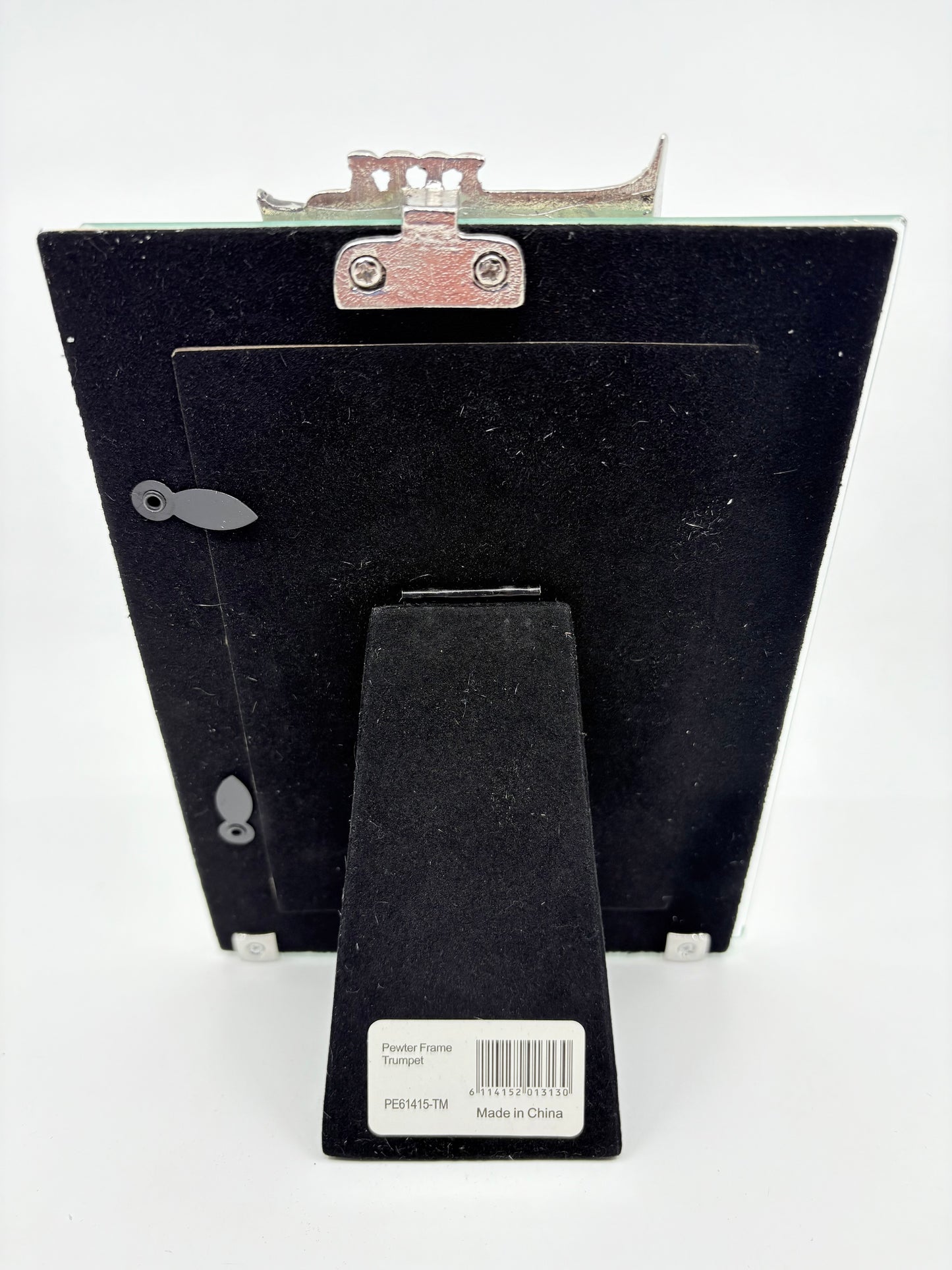 Glass and Pewter Photo Frame - Trumpet