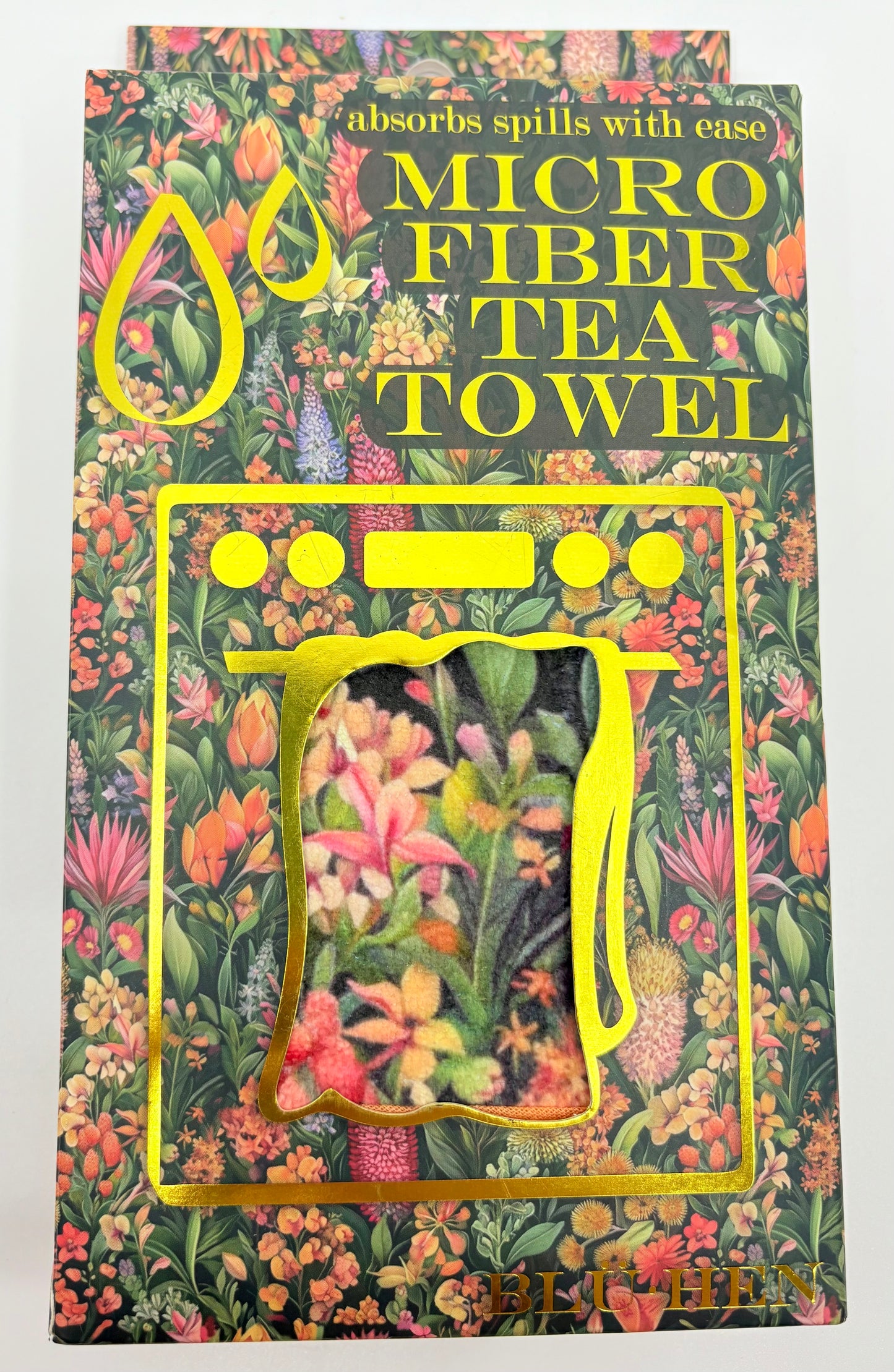 Blu Hen Micro Fibre Tea Towel - Australian Floral Natives - 70x50cm