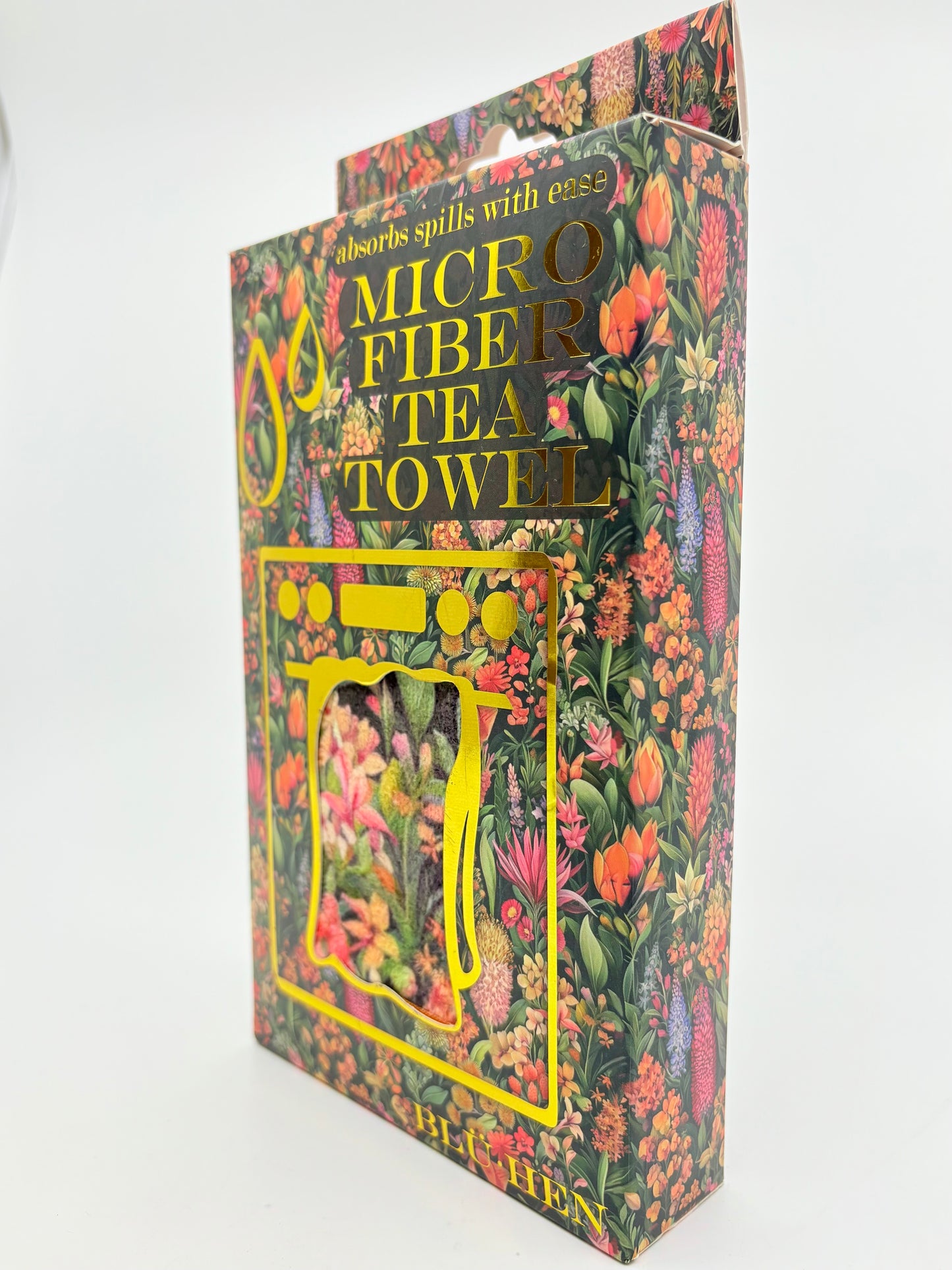 Blu Hen Micro Fibre Tea Towel - Australian Floral Natives - 70x50cm