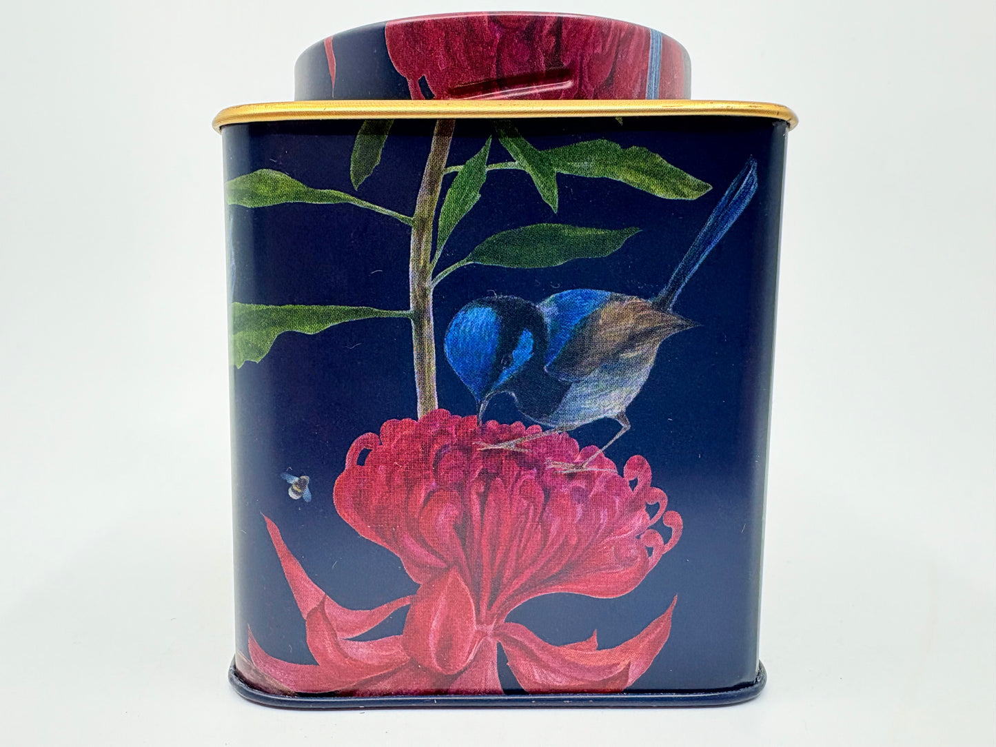 Australian Bird Tin Container - Blue Wren - 11x9x9cm