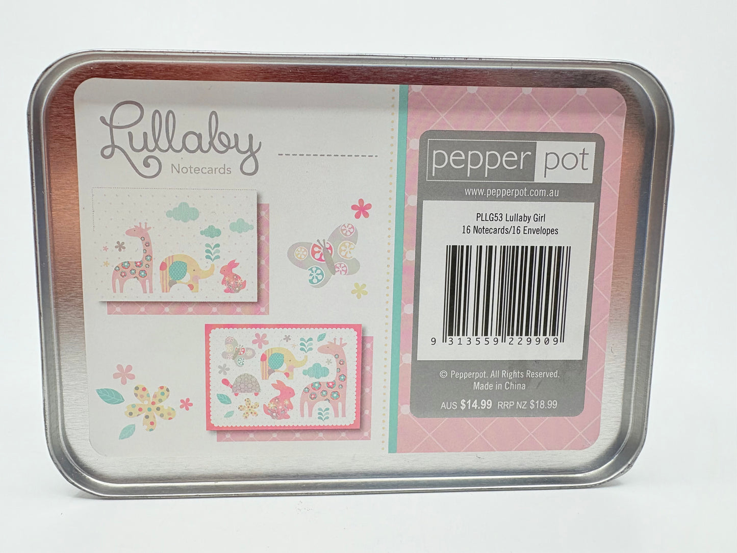 Pepper Pot Lullaby Notecards - 16 Cards and 16 Envelopes - 15x10cm
