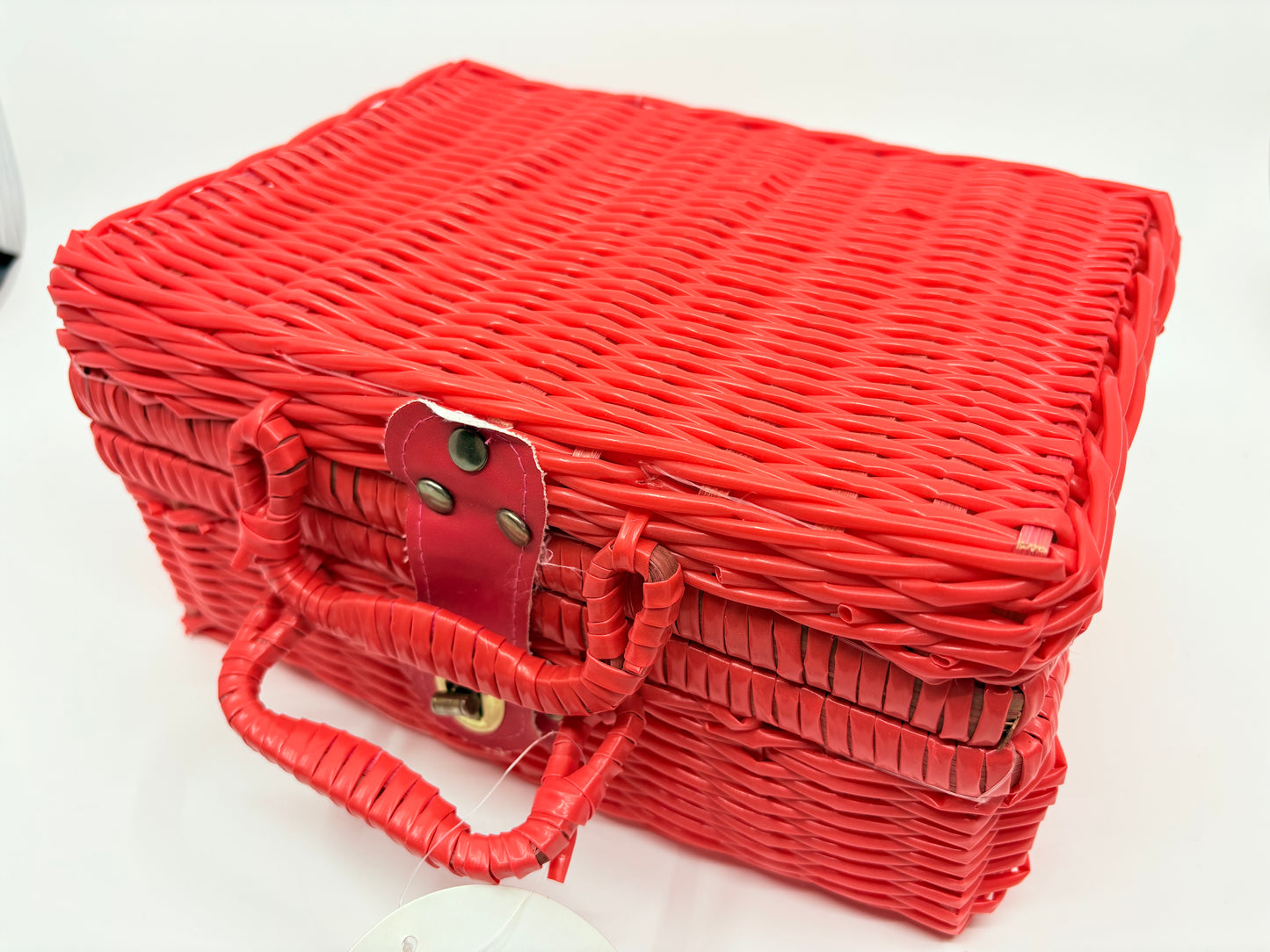 Children's Picnic Basket with Tin Tea Set - 15 pieces - 27x19x13cm