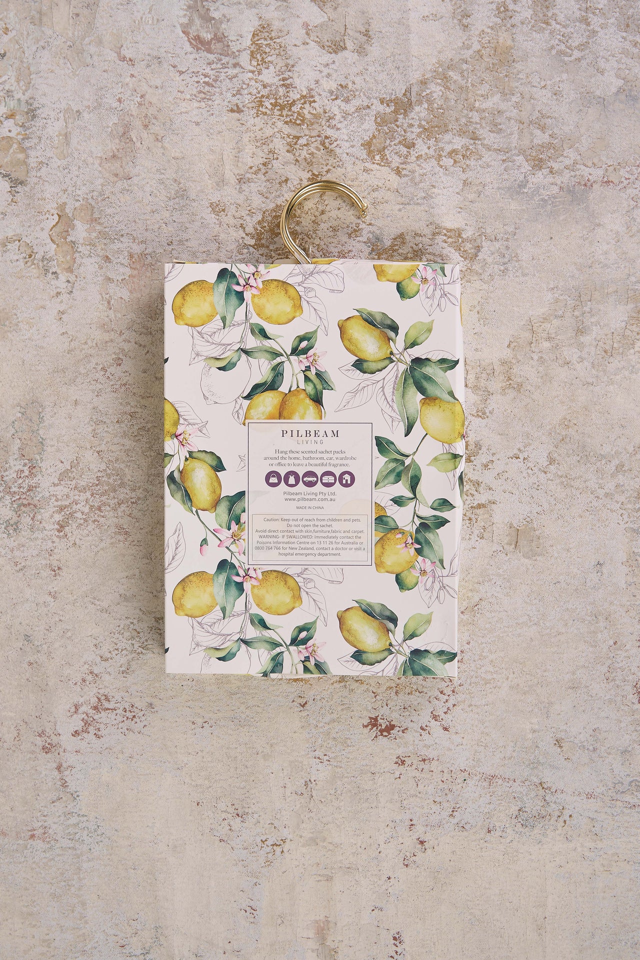 Limetta Scented Sachet - Lemon and Grapefruit - 4x60g - 17x0.5x23cm